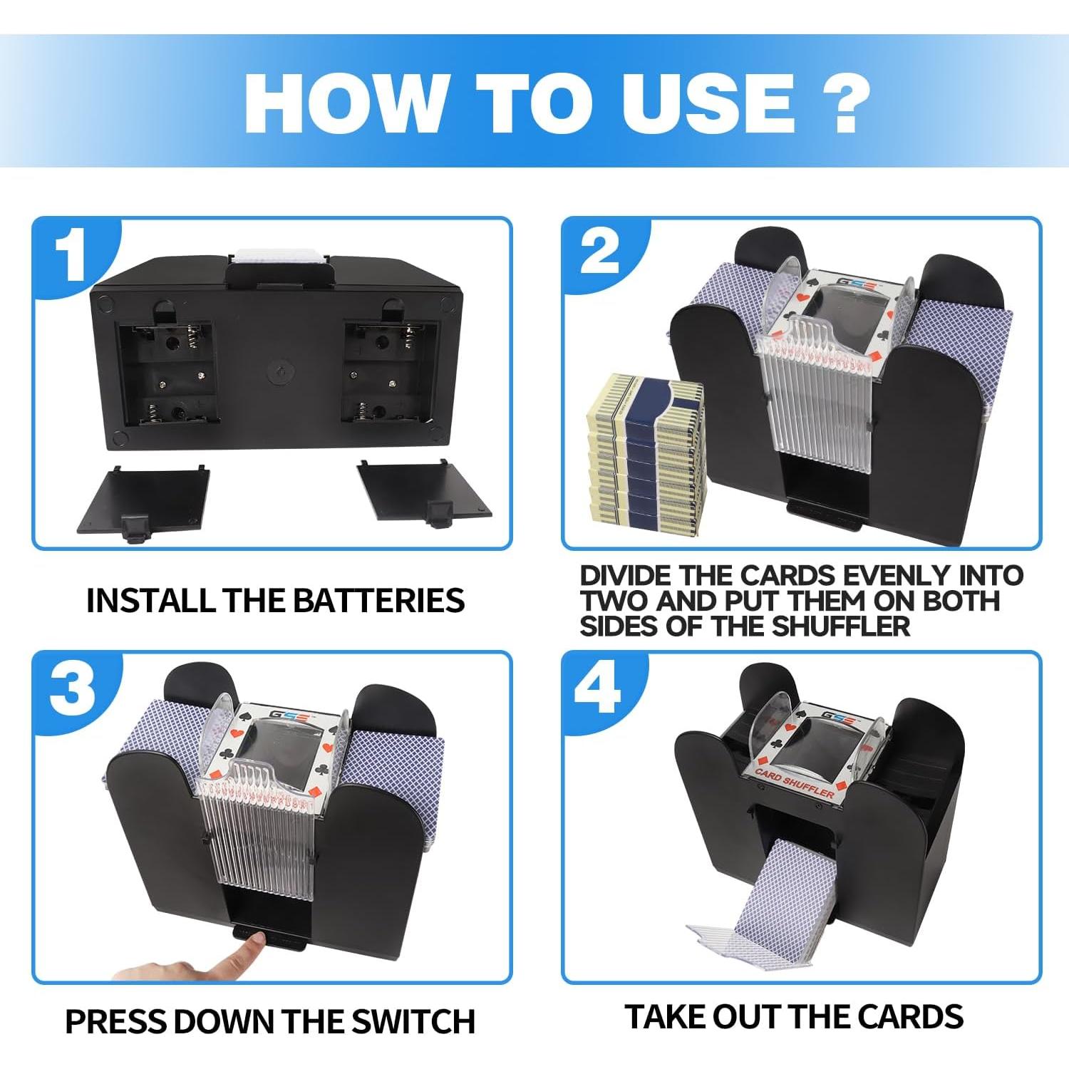 Mezclador Automático de Cartas GSE 6 Barajas AC/DC y Batería