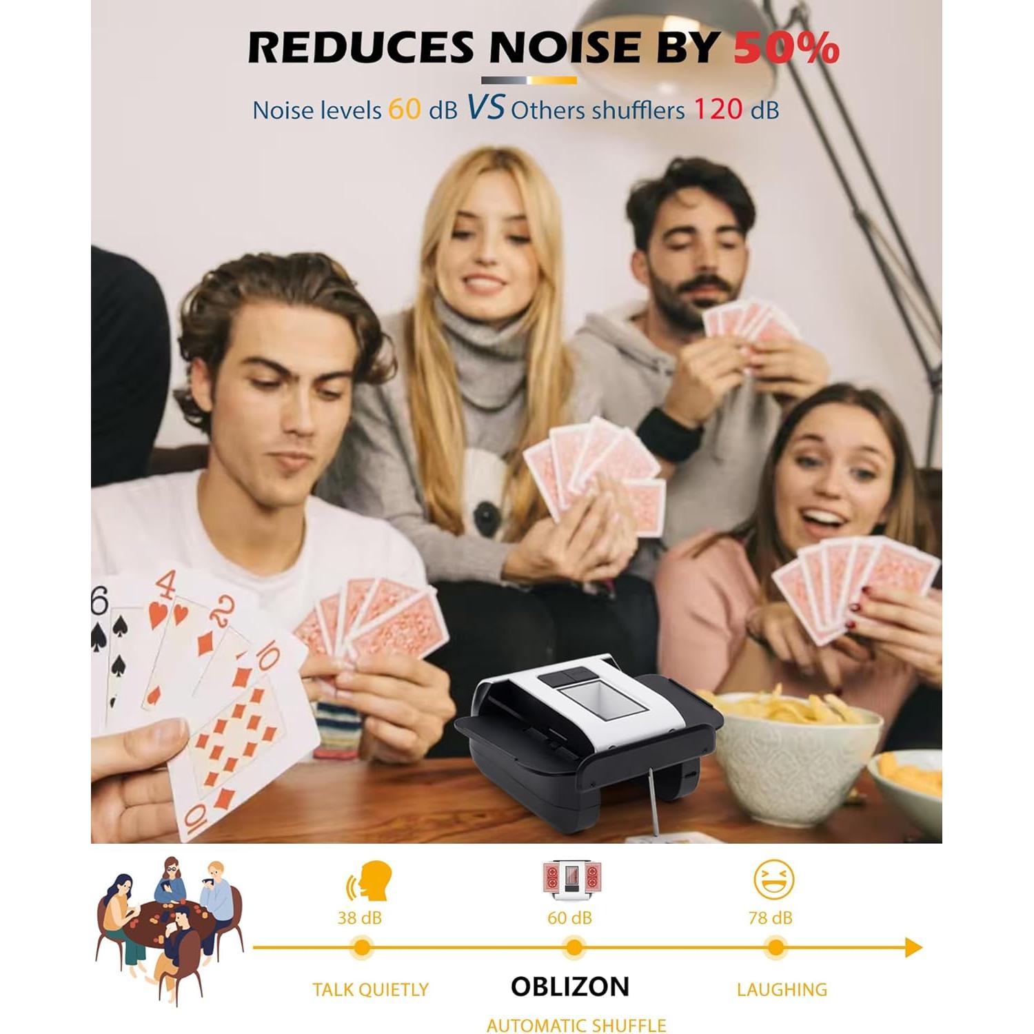 Barajador Automático de Cartas OBLITZON Recargable 2000mAh