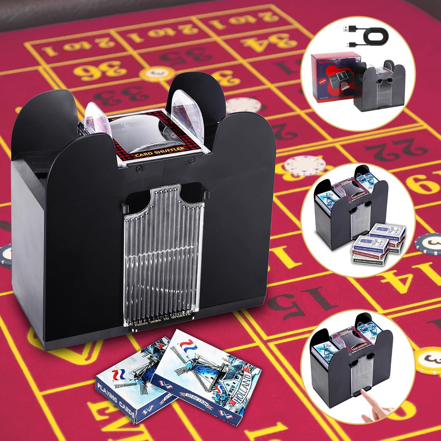 Barajador Automático de Cartas ITOMTE 6 Barajas USB-C