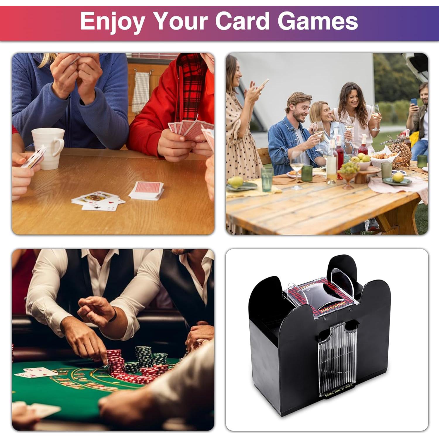 Barajador Automático de Cartas ITOMTE 6 Barajas USB-C