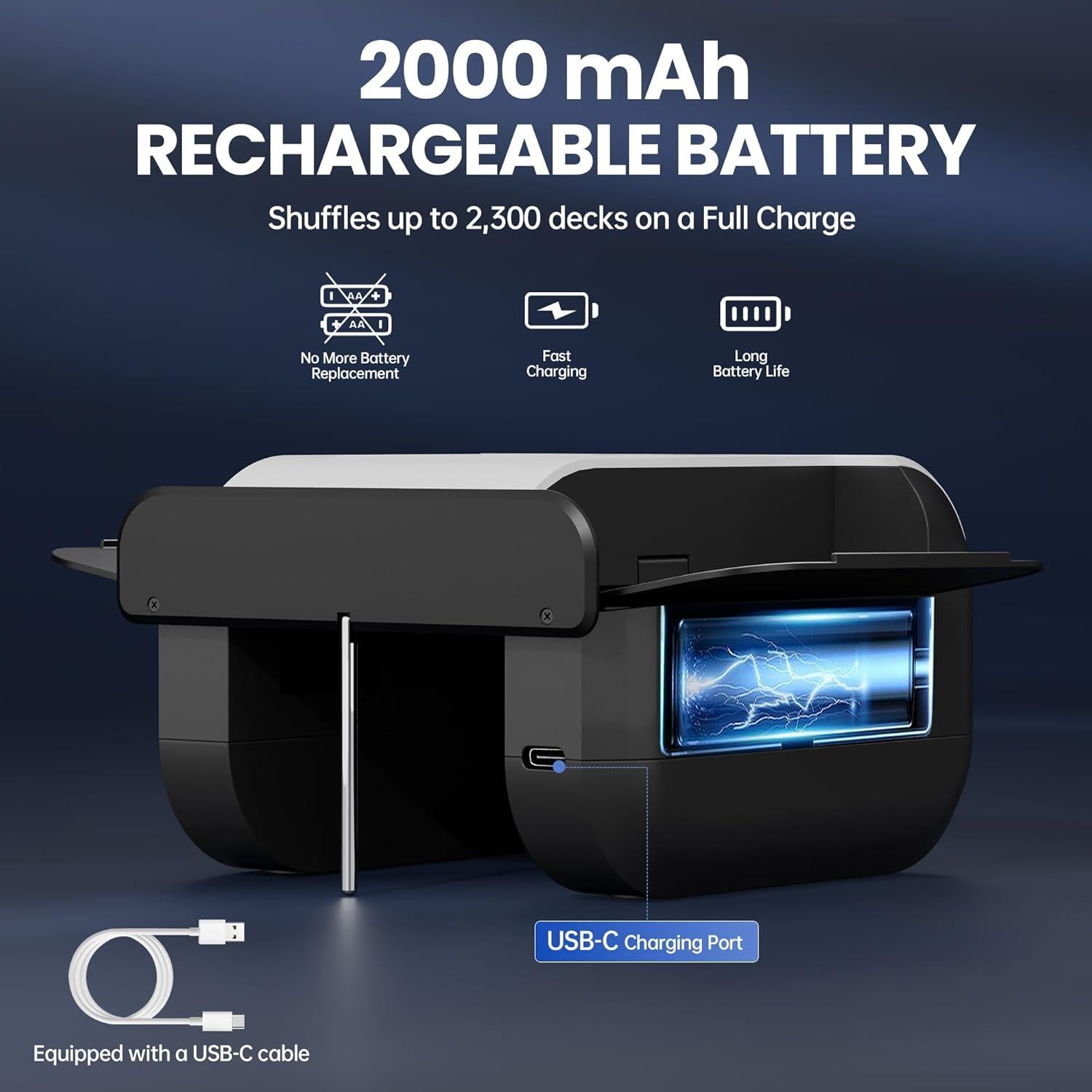 Barajador Automático de Cartas DrawPies X1 Recargable 2000mAh