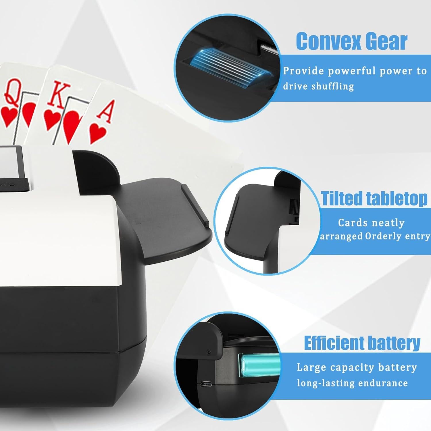 Barajador de Cartas Automático Magam - 2 Barajas, Silencioso