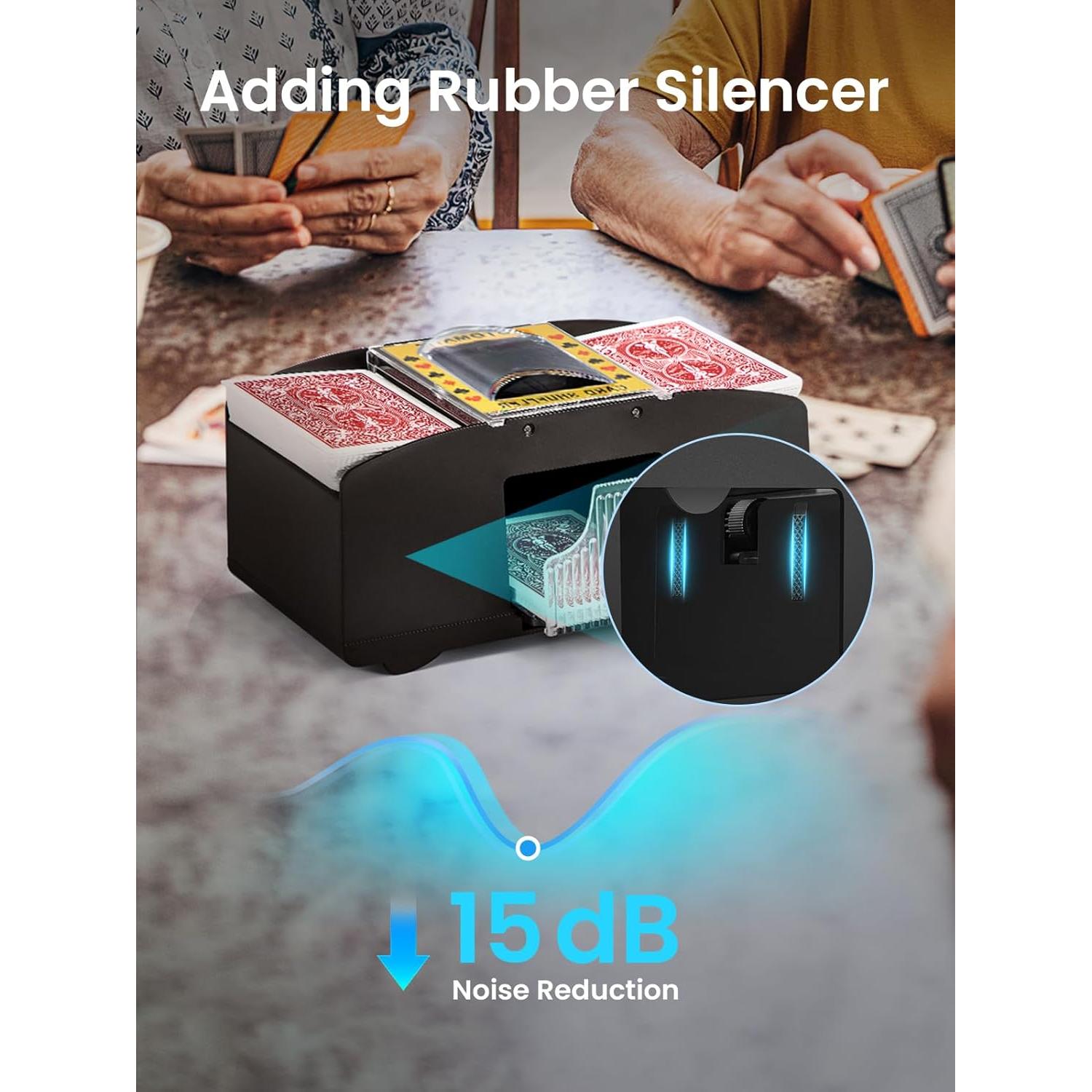 Barajador Automático de Cartas GROWNEER 1-2 Barajas Silencioso