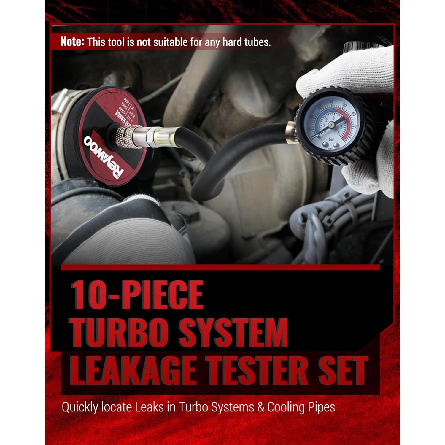 Kit de Prueba de Fugas Turbo Reywoo 10 Piezas 0-86 psi