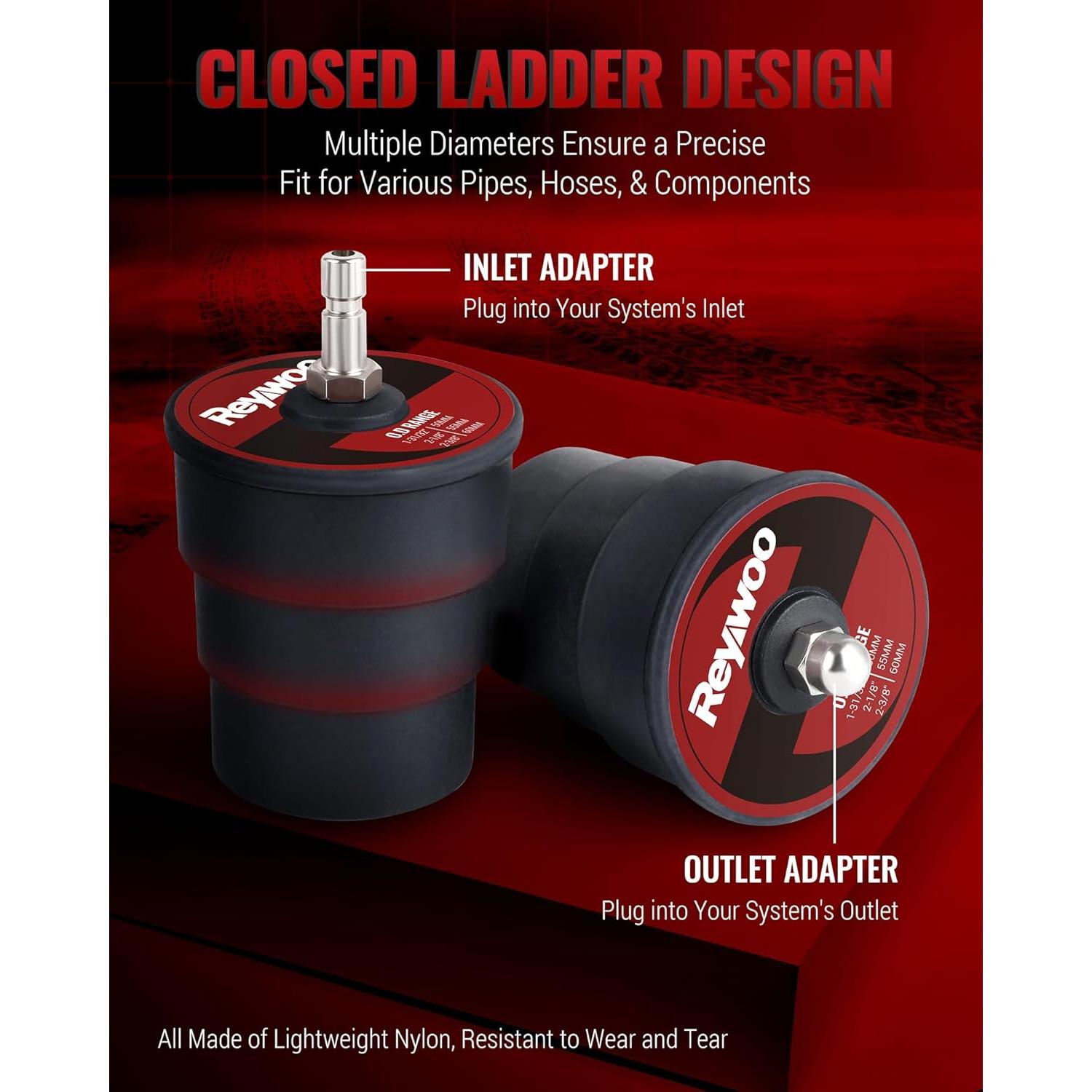 Kit de Prueba de Fugas Turbo Reywoo 10 Piezas 0-86 psi