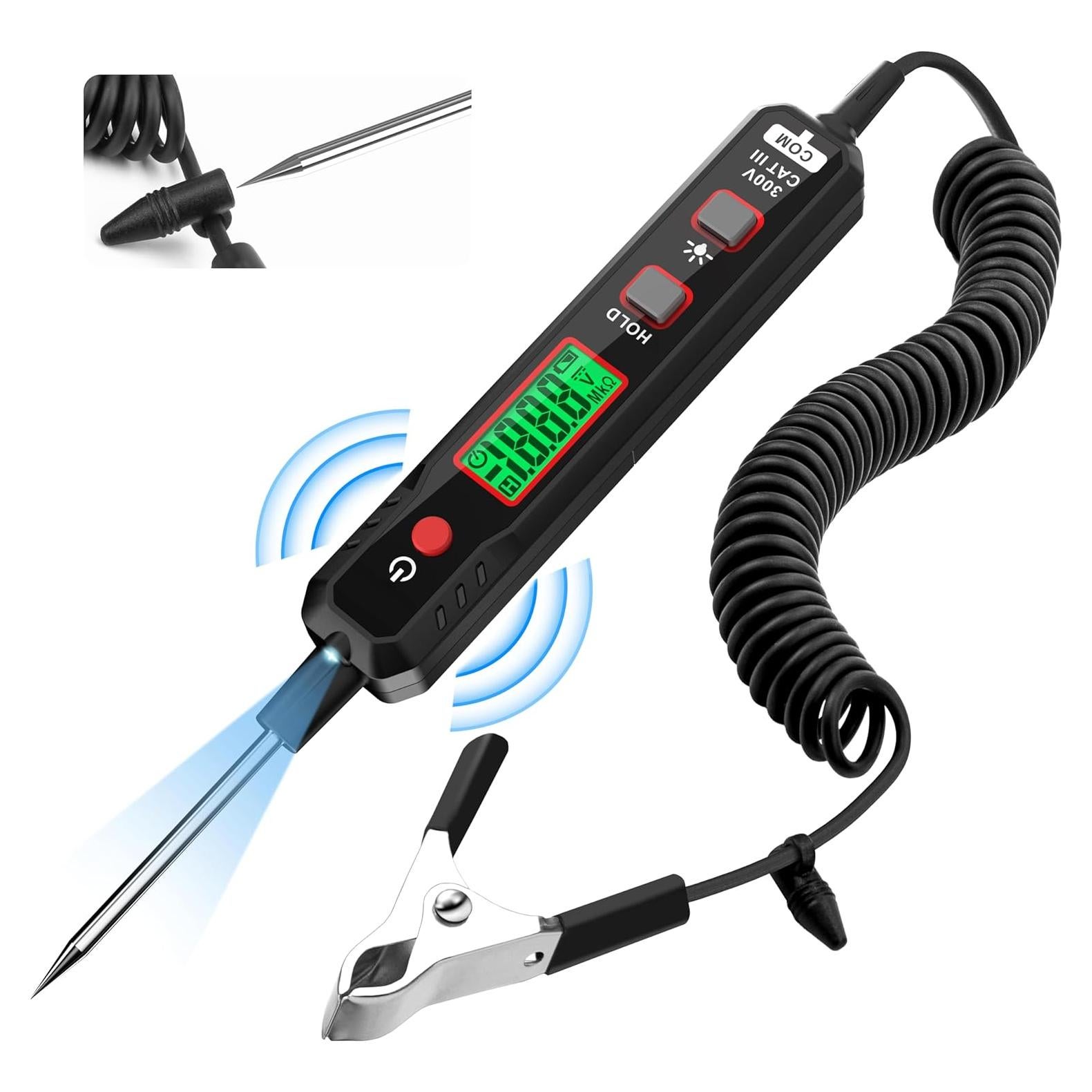 Probador de Circuito Automotriz KAIWEETS VT501 con Pantalla LED