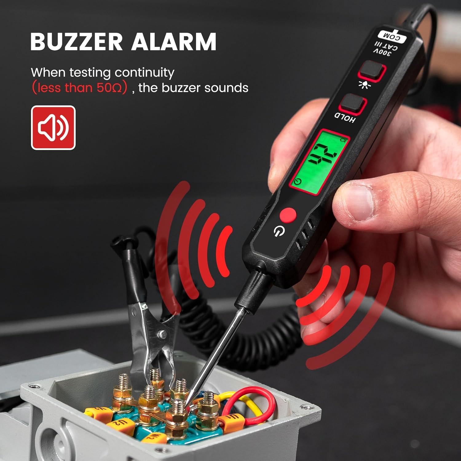 Probador de Circuito Automotriz KAIWEETS VT501 con Pantalla LED