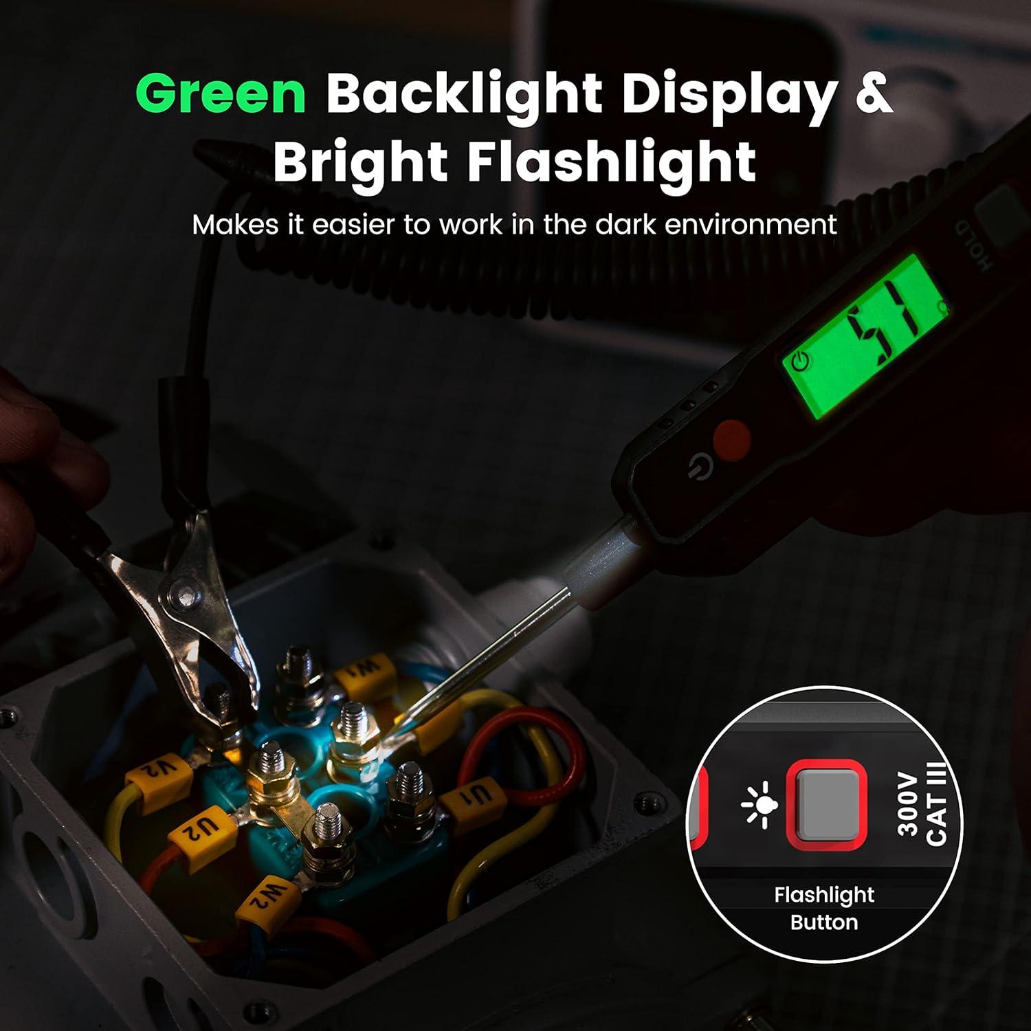 Probador de Circuito Automotriz KAIWEETS VT501 con Pantalla LED