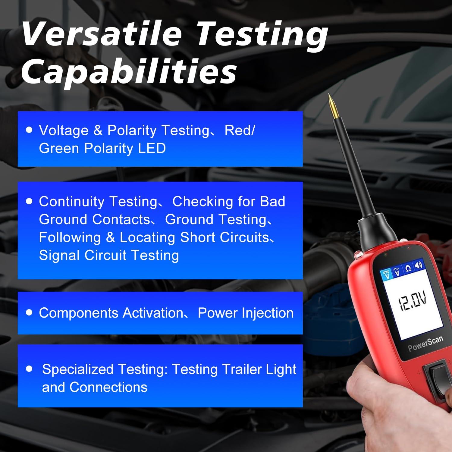 Autel PowerScan PS100 Probador de Circuitos 12V/24V con Cable 6.1m