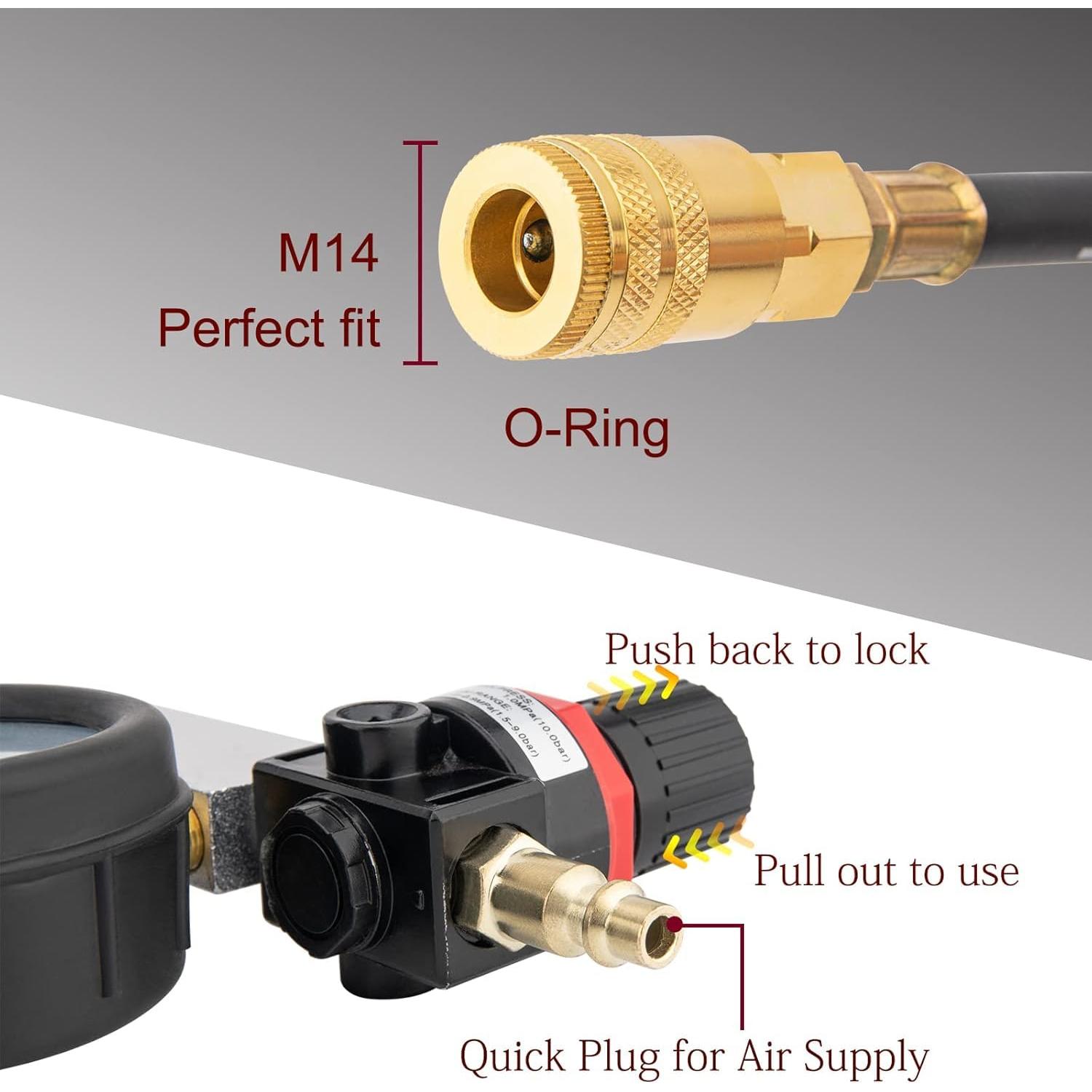 Kit Probador de Fugas de Cilindro Tu-21 para Automóviles y Camiones