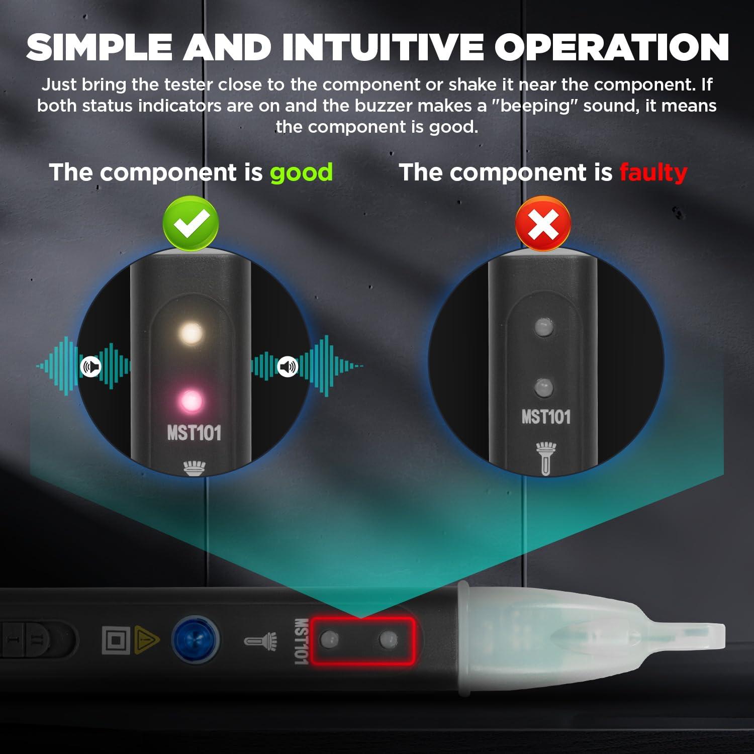 Kit de Prueba de Bobina de Encendido AKEVER con Diagnóstico LED