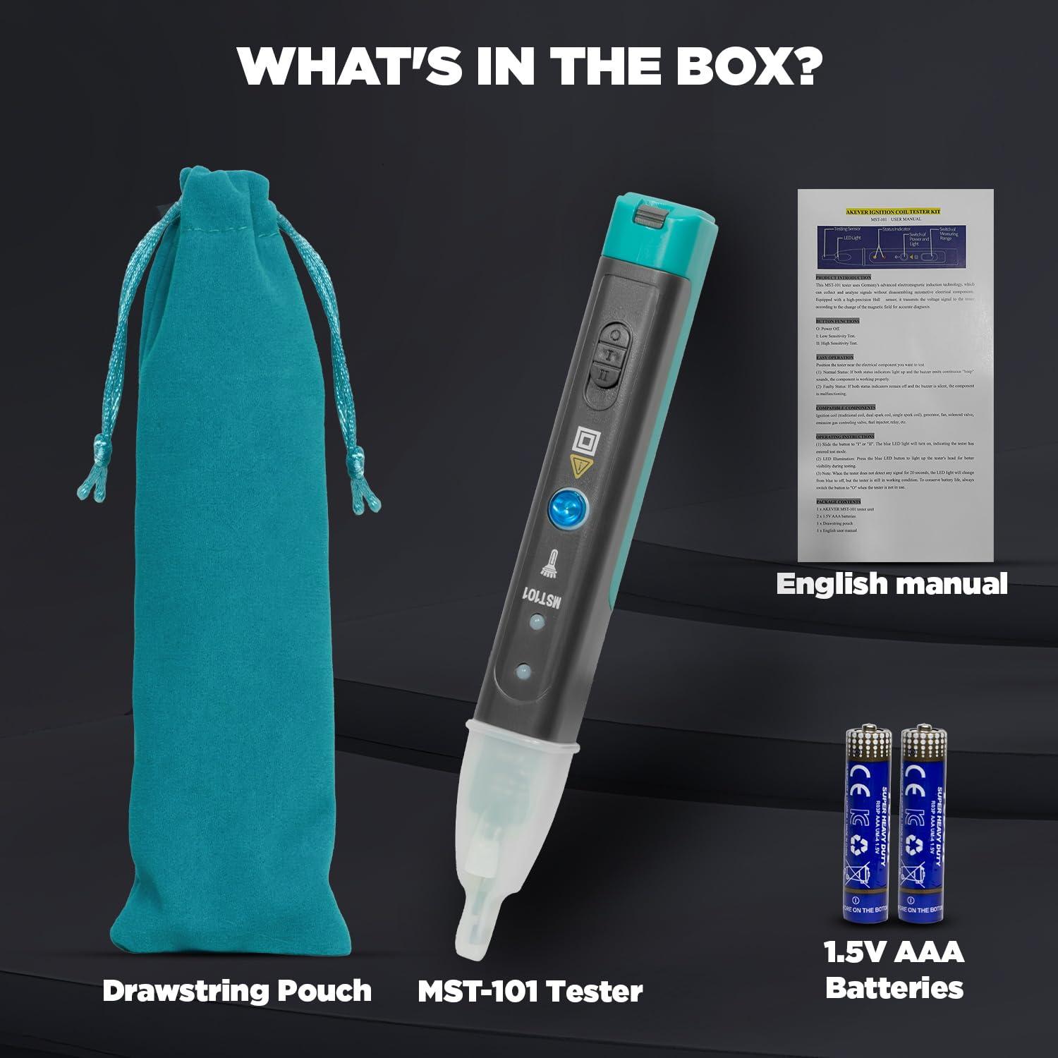 Kit de Prueba de Bobina de Encendido AKEVER con Diagnóstico LED