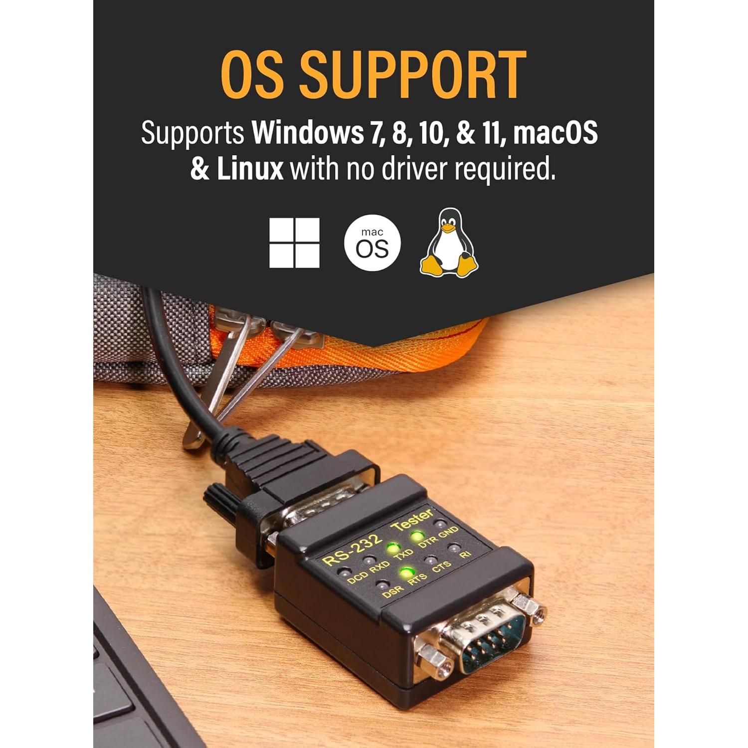 Probador de Señal RS-232 Cablemax DB9 - LED para Monitoreo