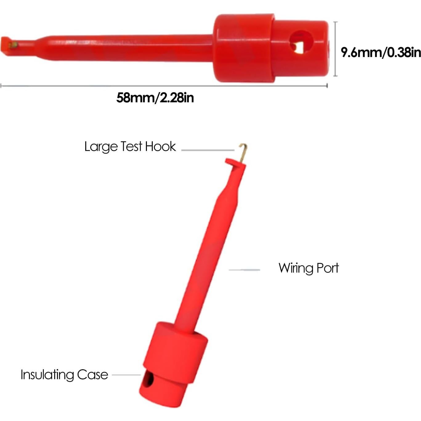 Ganchos de Prueba Walfront 20 Pcs para Multímetro Electrónico