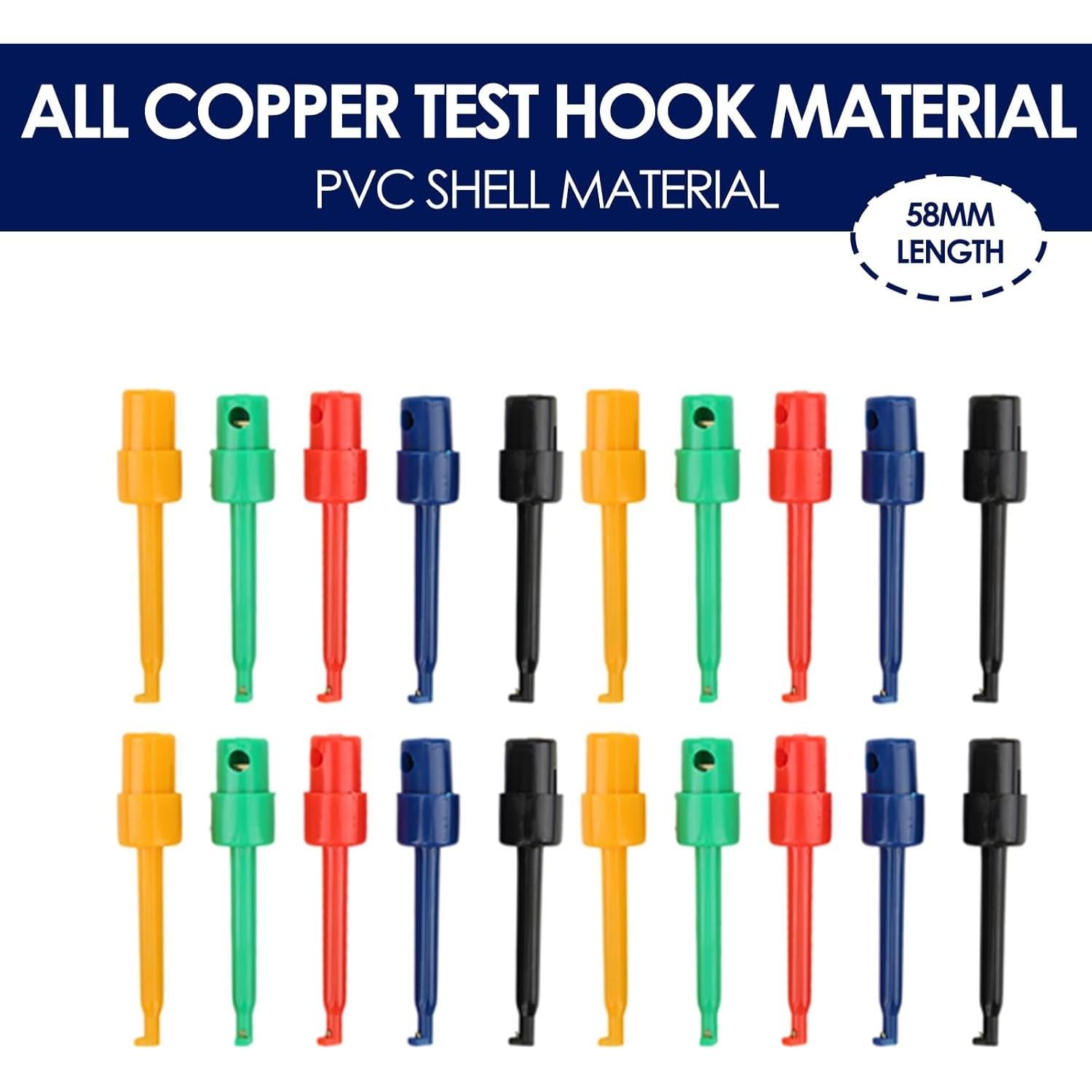 Ganchos de Prueba Walfront 20 Pcs para Multímetro Electrónico