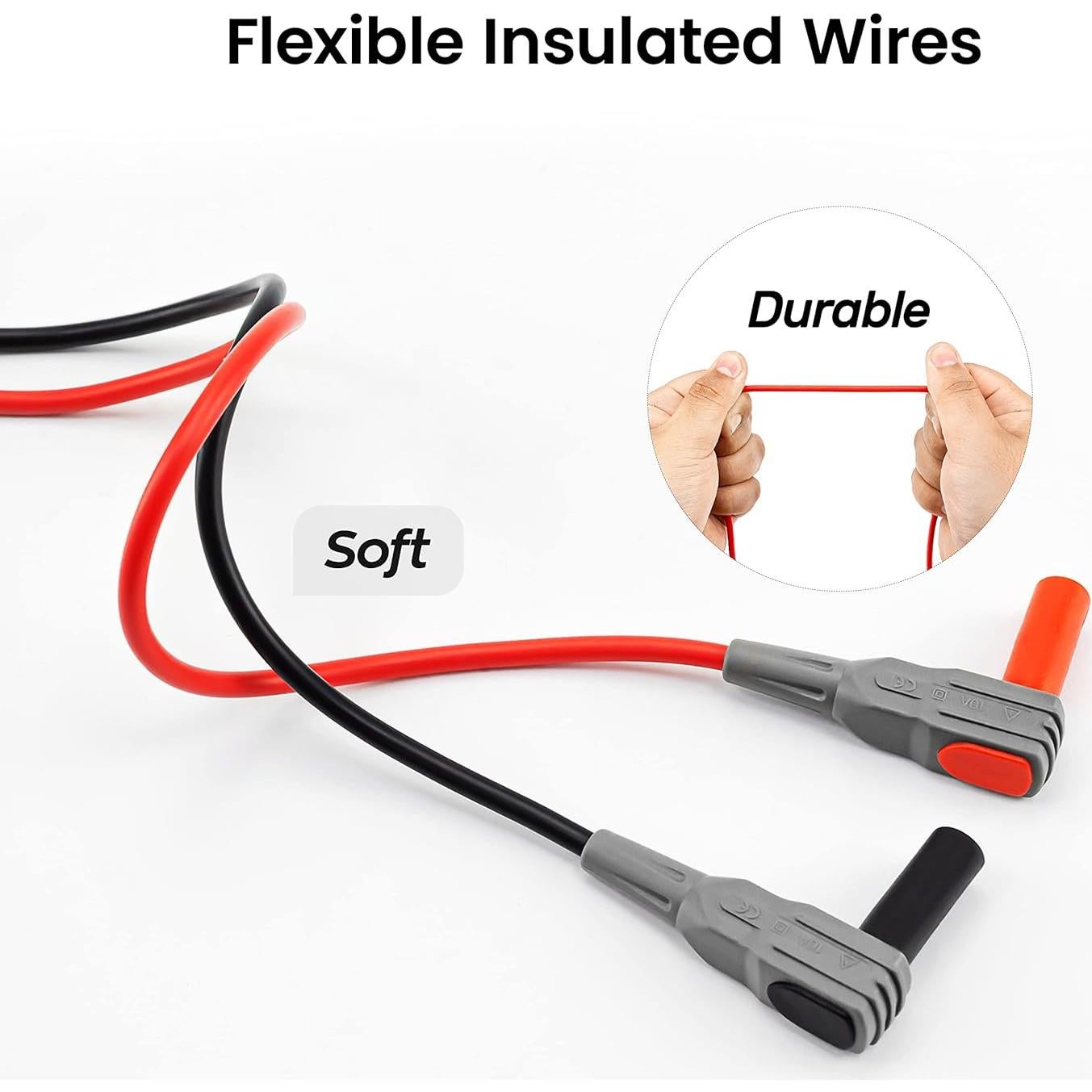 KAIWEETS Kit de Cables de Prueba para Multímetro 11 PCS