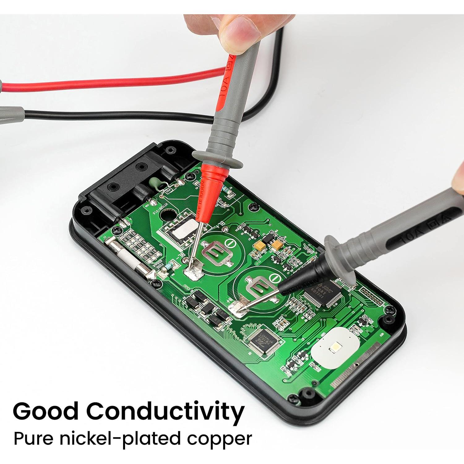 KAIWEETS Kit de Cables de Prueba para Multímetro 11 PCS