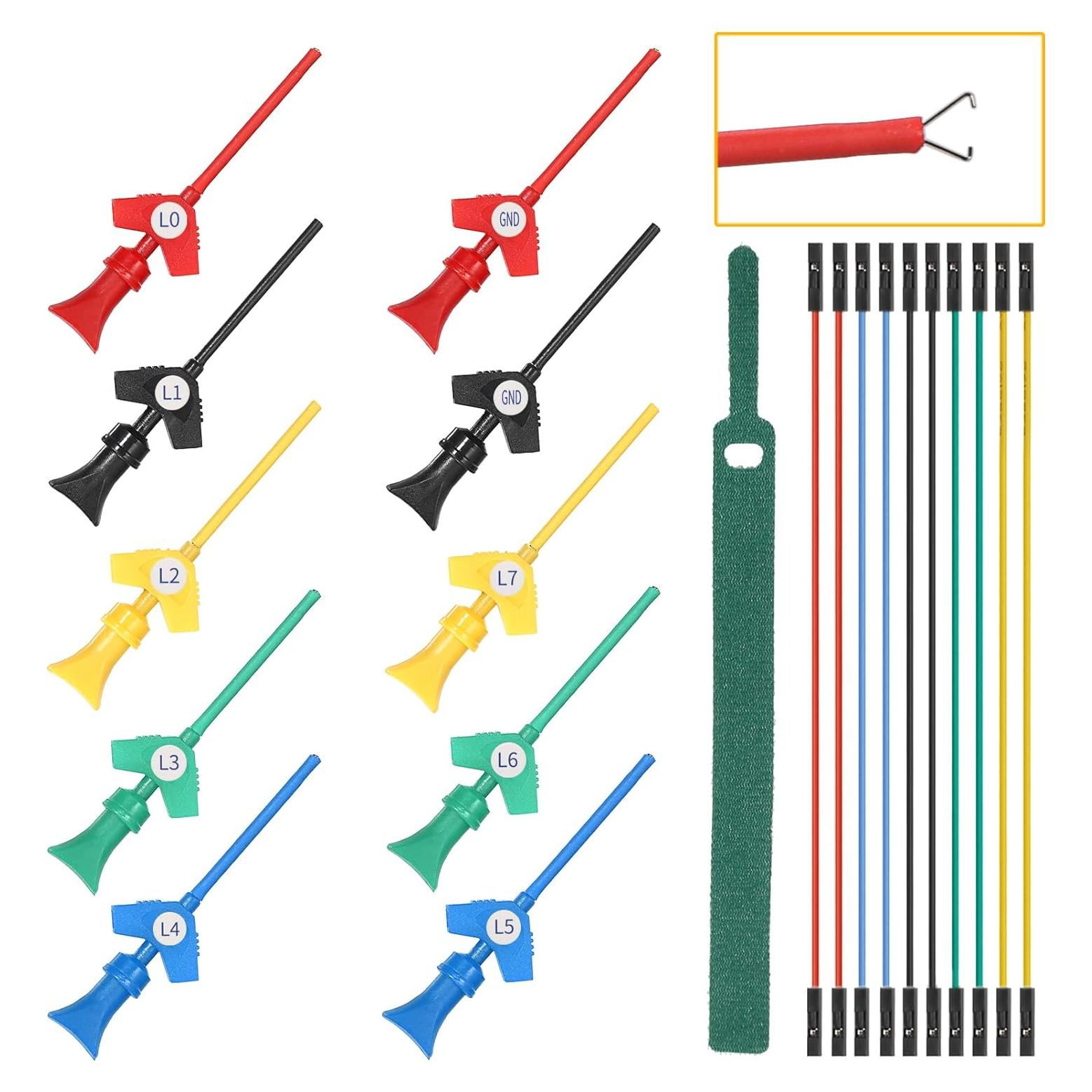 Kit de Clips de Prueba Sumnacon 10 Pcs 5 Colores para IC