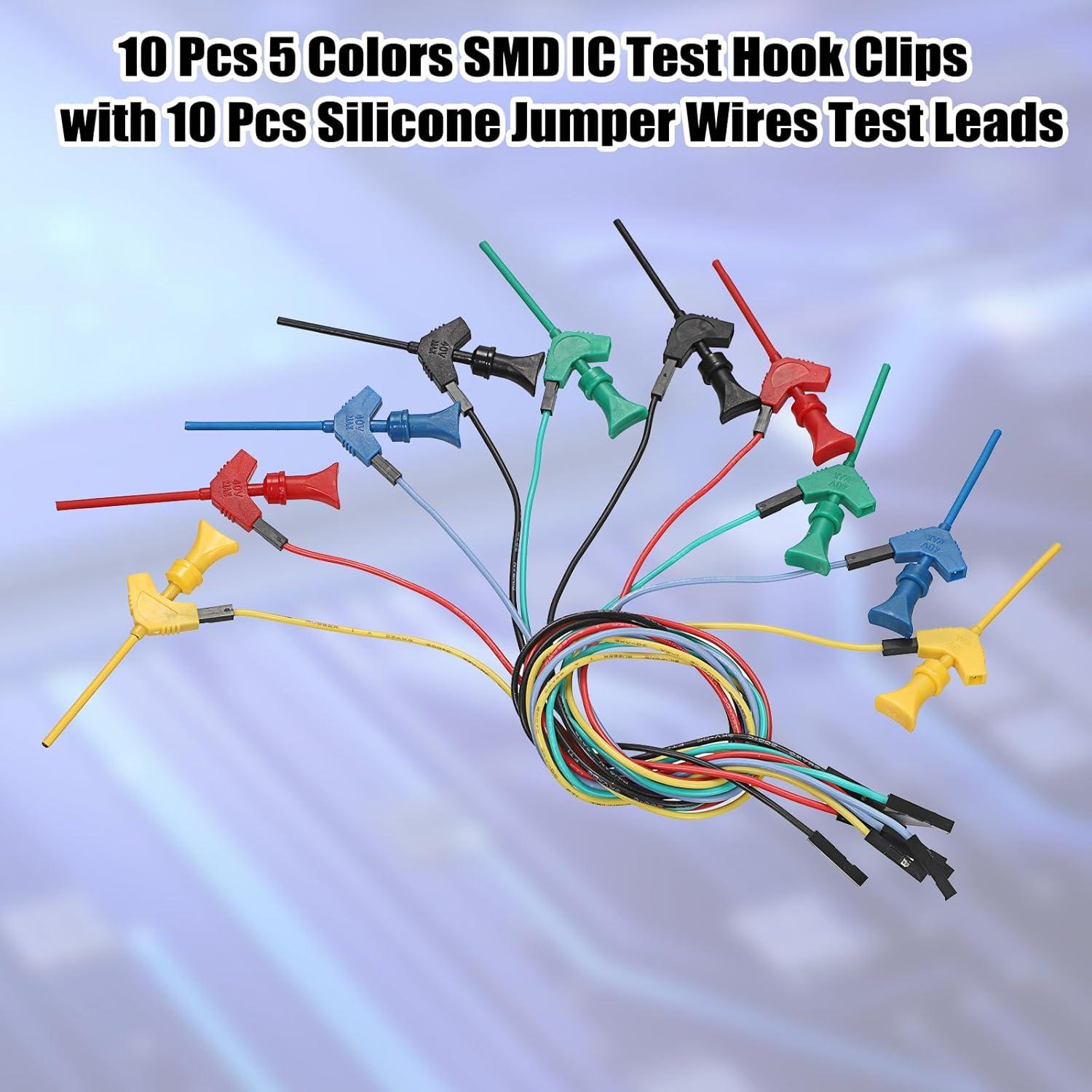 Kit de Clips de Prueba Sumnacon 10 Pcs 5 Colores para IC