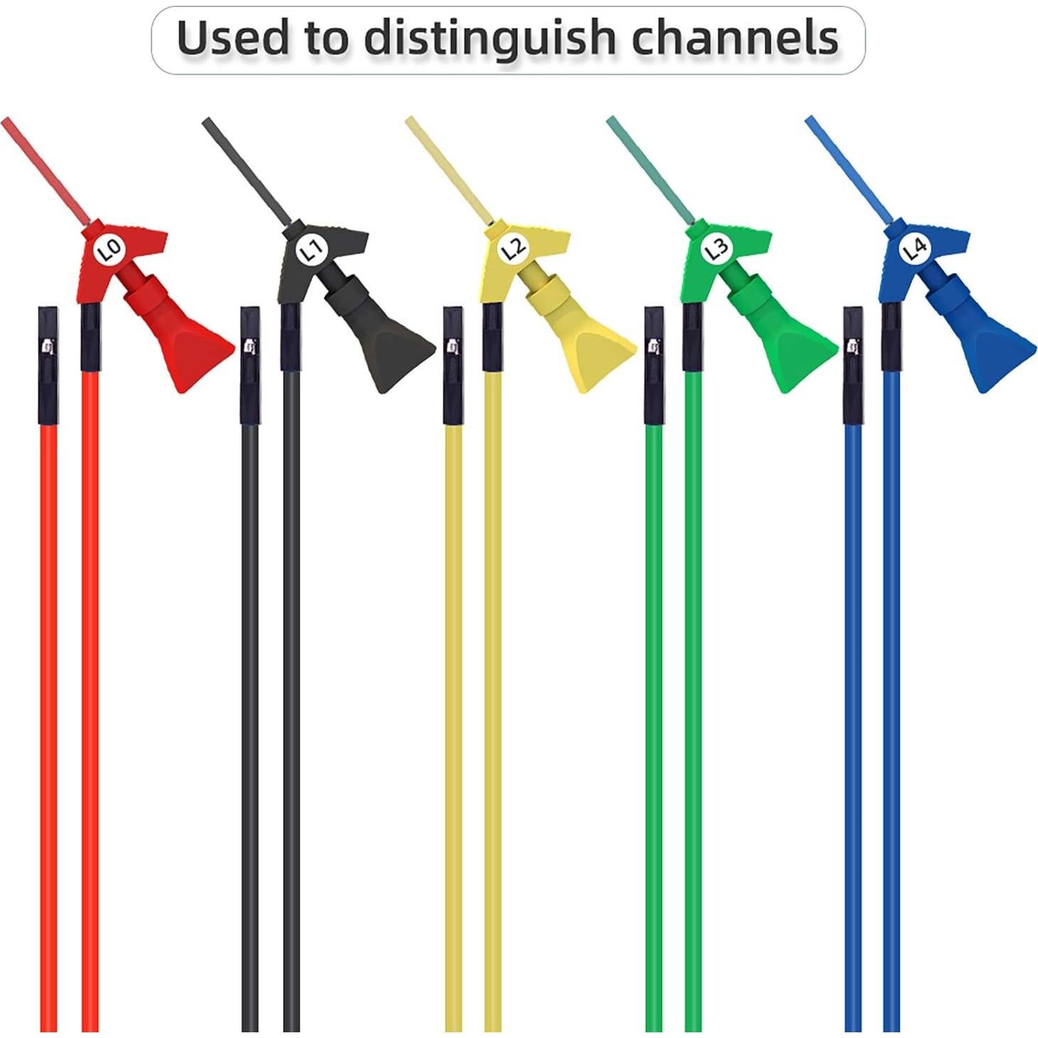 Kit de Clips de Prueba SMD IC Goupchn 10PCS con Cables de Silicona