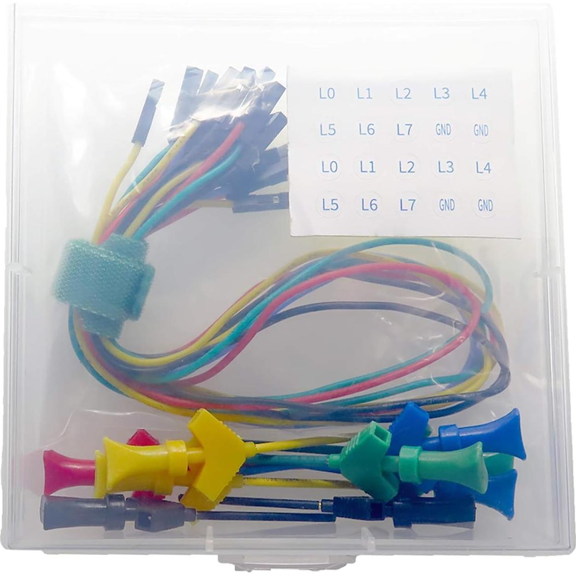 Kit de Clips de Prueba SMD IC Goupchn 10PCS con Cables de Silicona