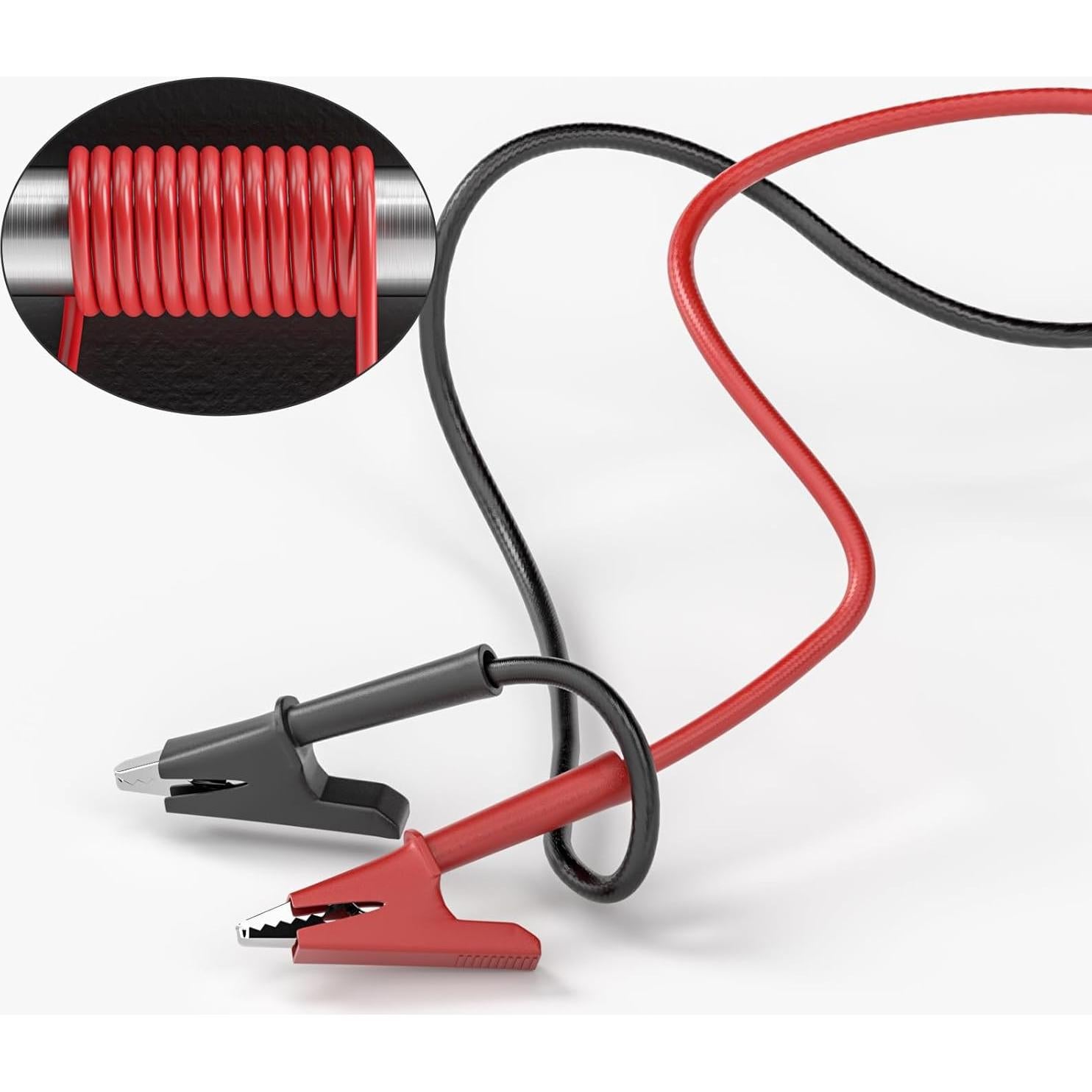 Cables de Prueba Eléctrica Goupchn 5PCS 3m Clips Cocodrilo