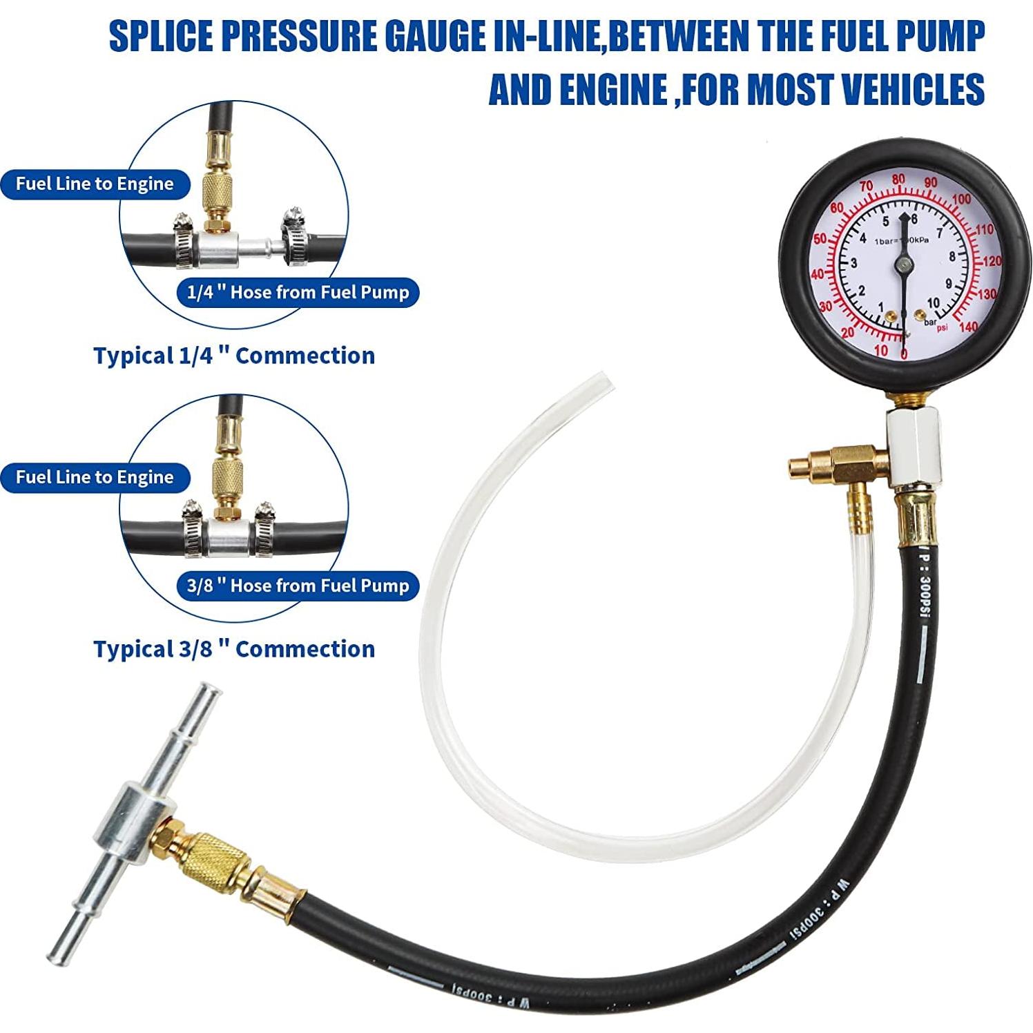 Kit Probador de Presión de Combustible ZJERYL GULL 0-10 Bar