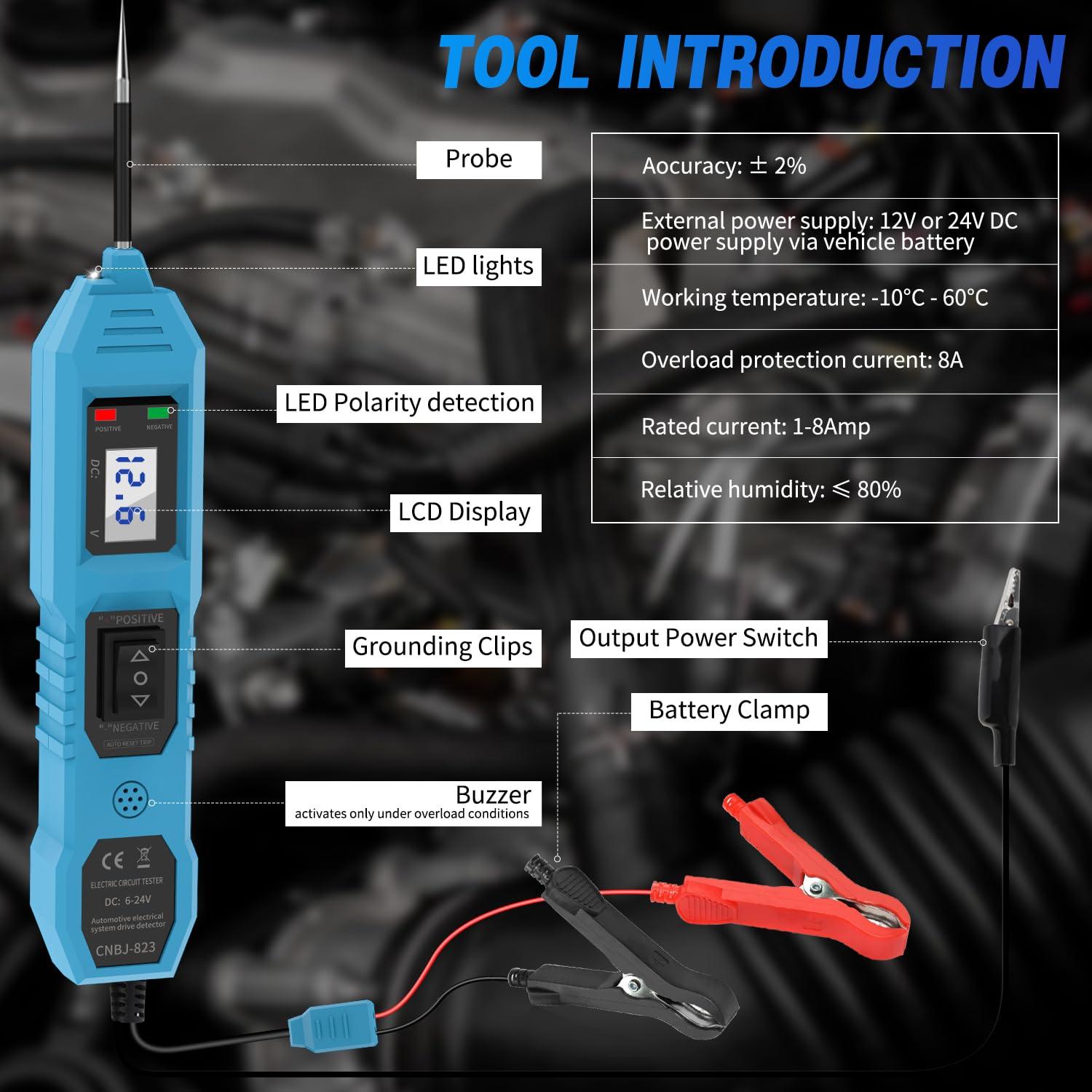 Probador de Circuitos Automotriz Ansbell 6V-36V Multifuncional