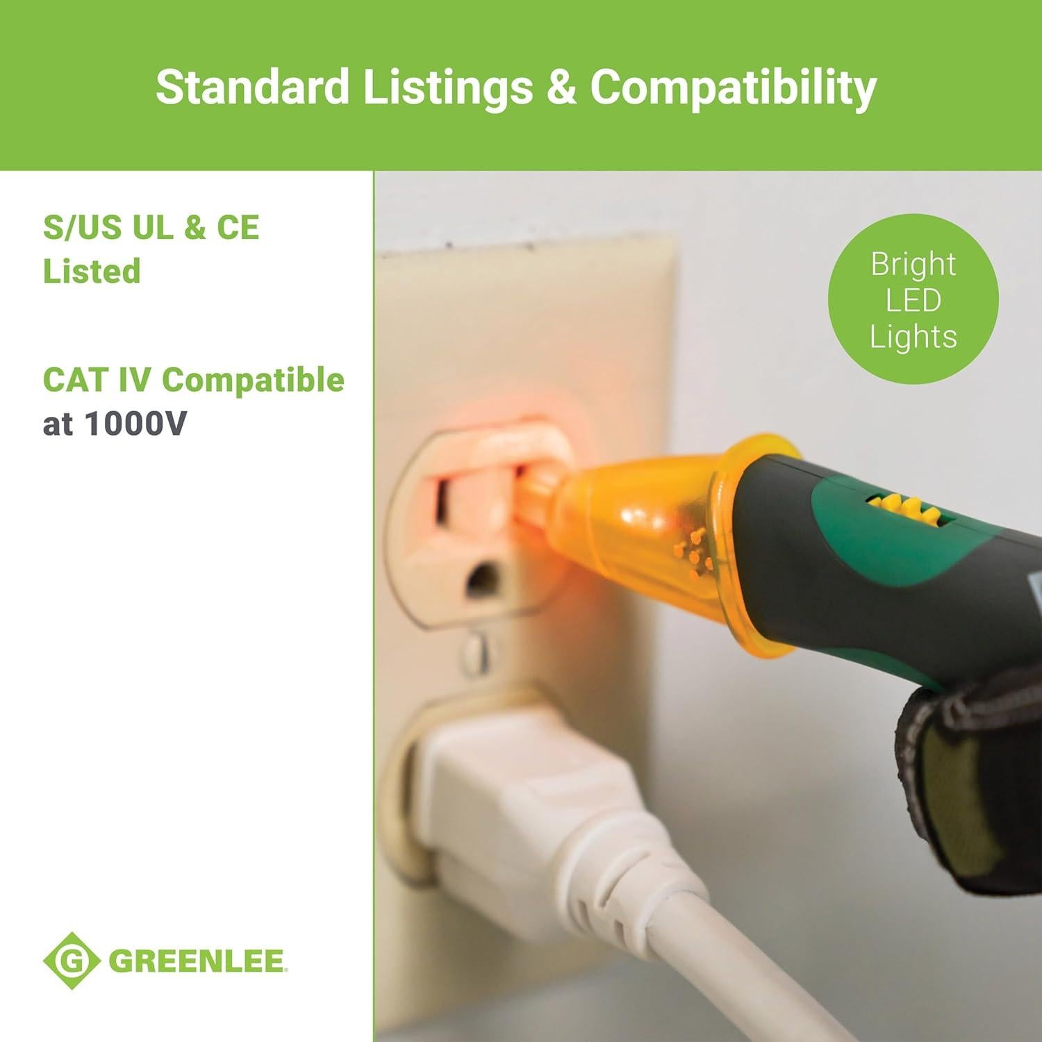 Detector de Voltaje No Contacto Greenlee GT-16, 5-1000V AC