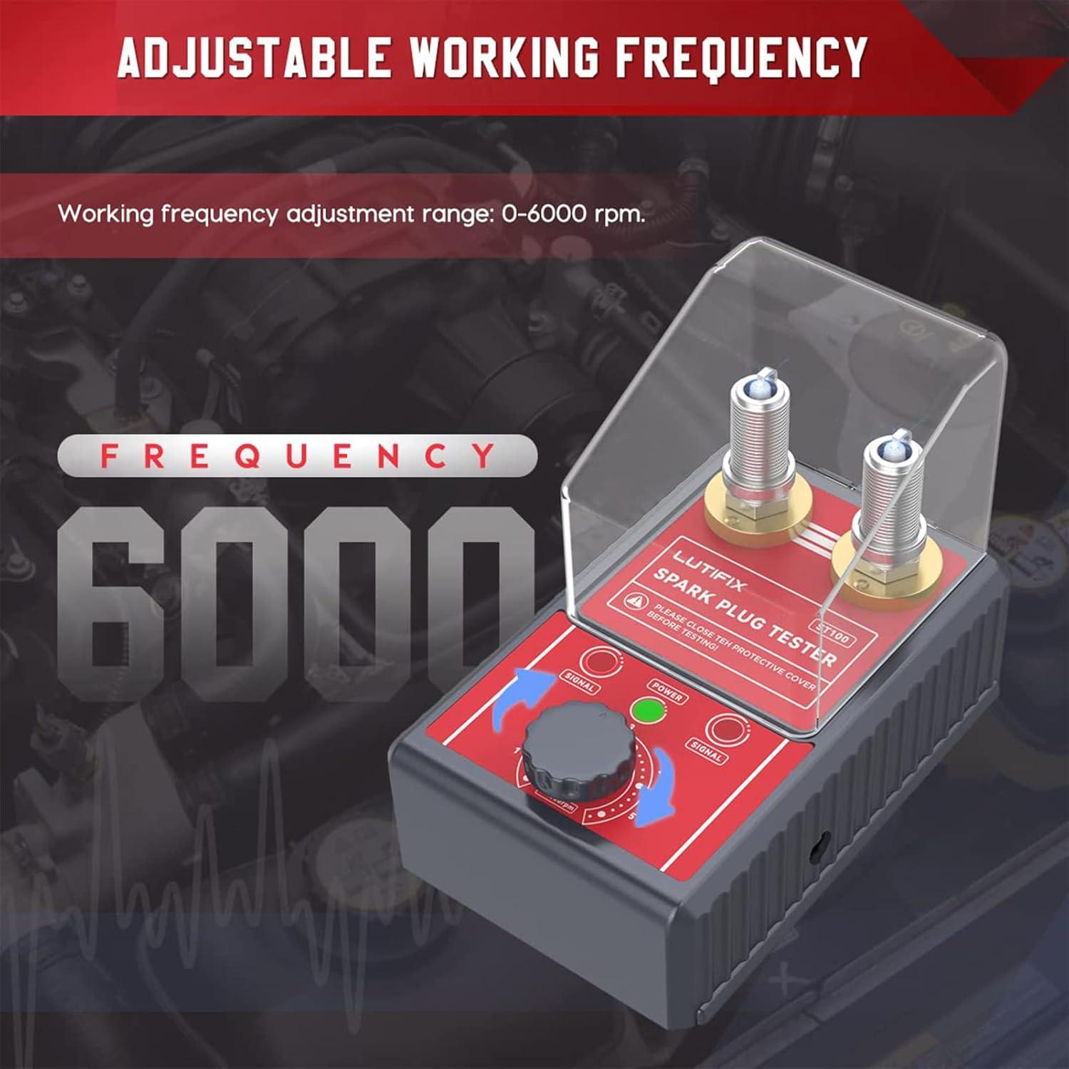 Probador de Bujías LUTIFIX ST100 Doble Orificio 0-6000rpm