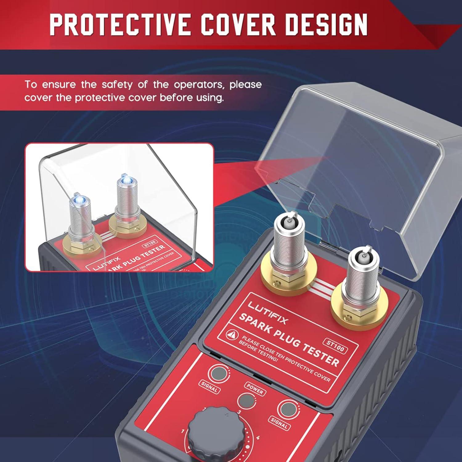 Probador de Bujías LUTIFIX ST100 Doble Orificio 0-6000rpm