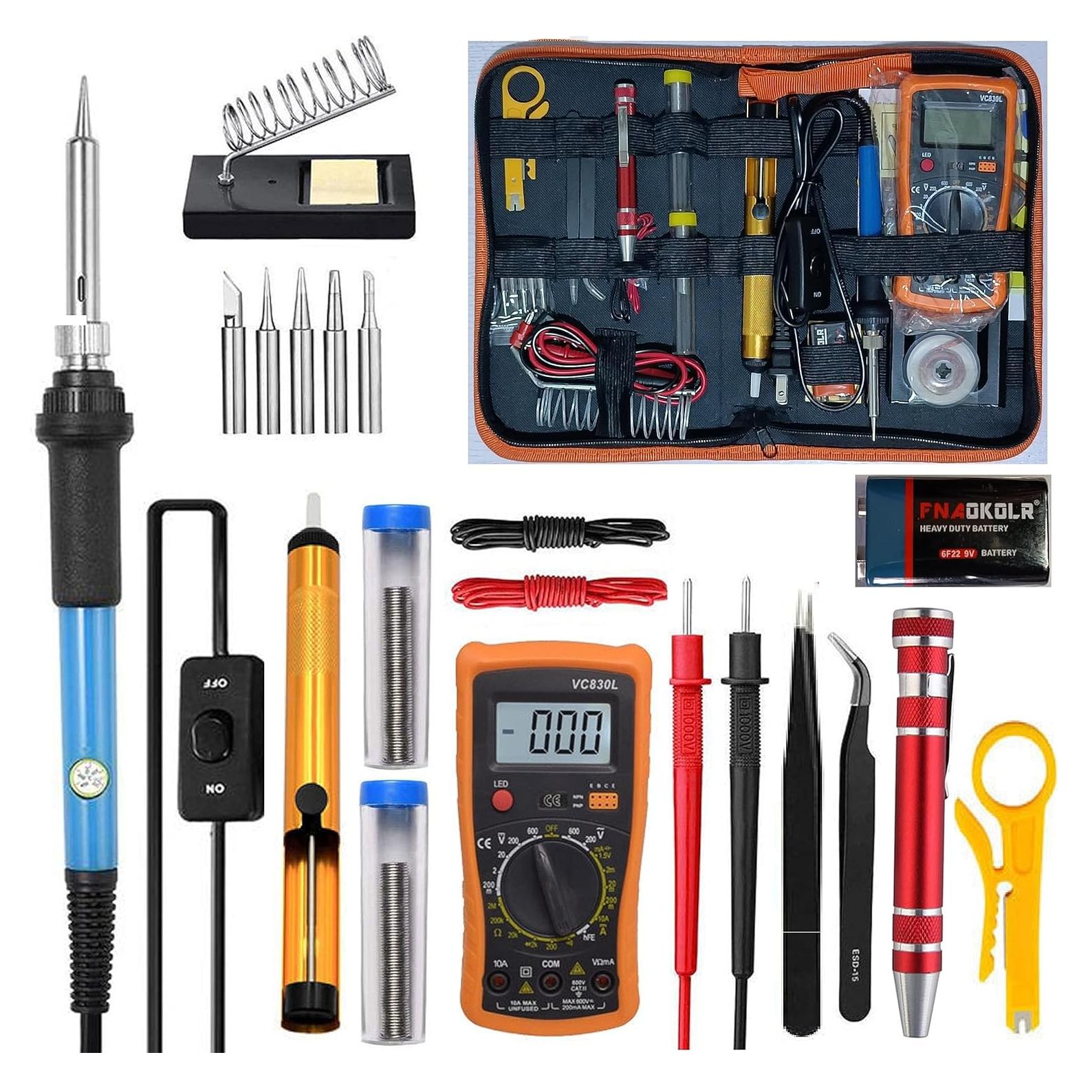 Kit de Soldador HiLeDiQJ con Multímetro Digital y Accesorios