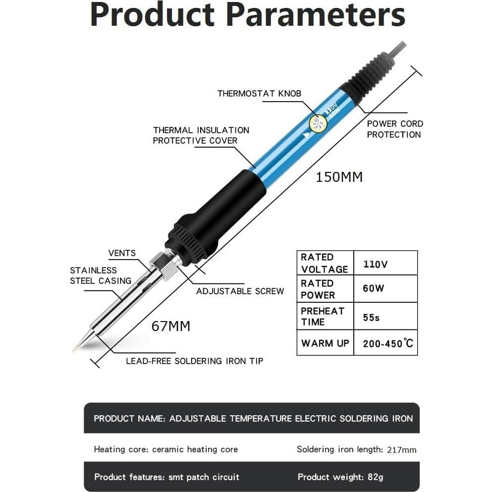 Kit de Soldador HiLeDiQJ con Multímetro Digital y Accesorios