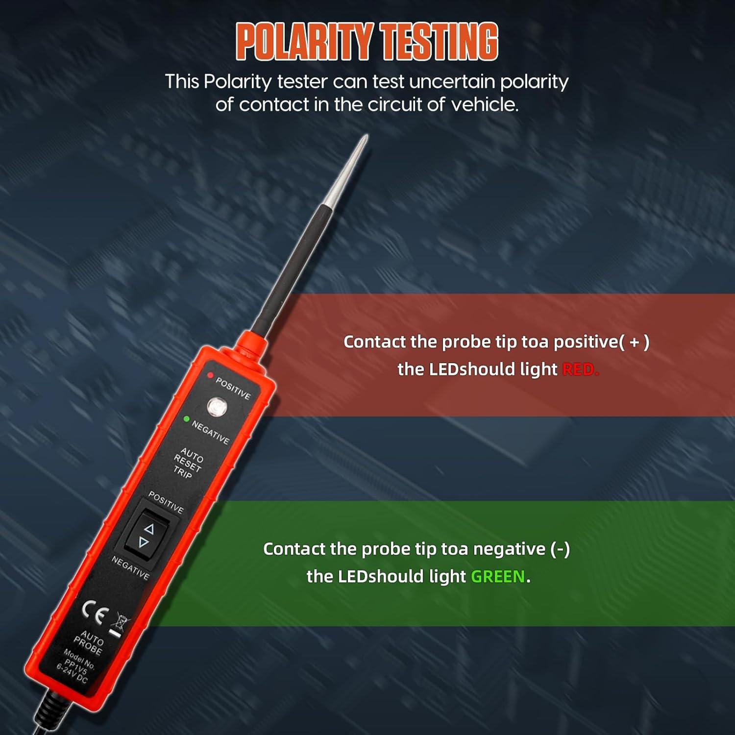 Probador de Cortocircuito LUTIFIX 6V-24V con Alarma LED