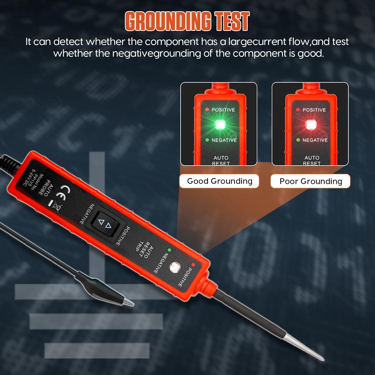 Probador de Cortocircuito LUTIFIX 6V-24V con Alarma LED