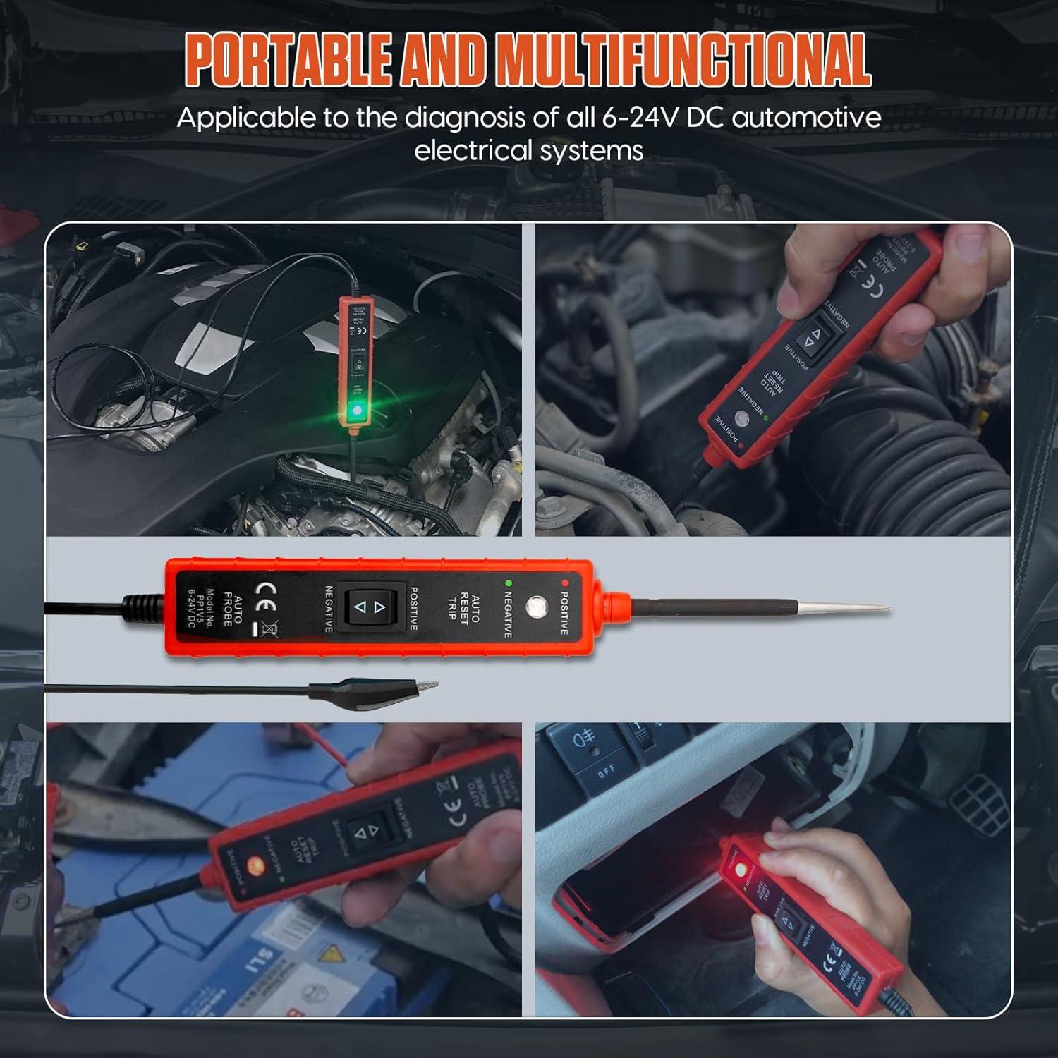 Probador de Cortocircuito LUTIFIX 6V-24V con Alarma LED