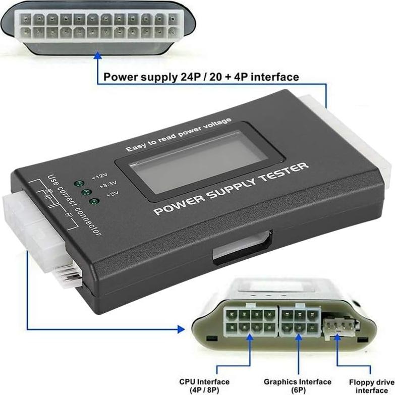 Probador de Fuente de Poder ATX Vbestlife con Pantalla LCD