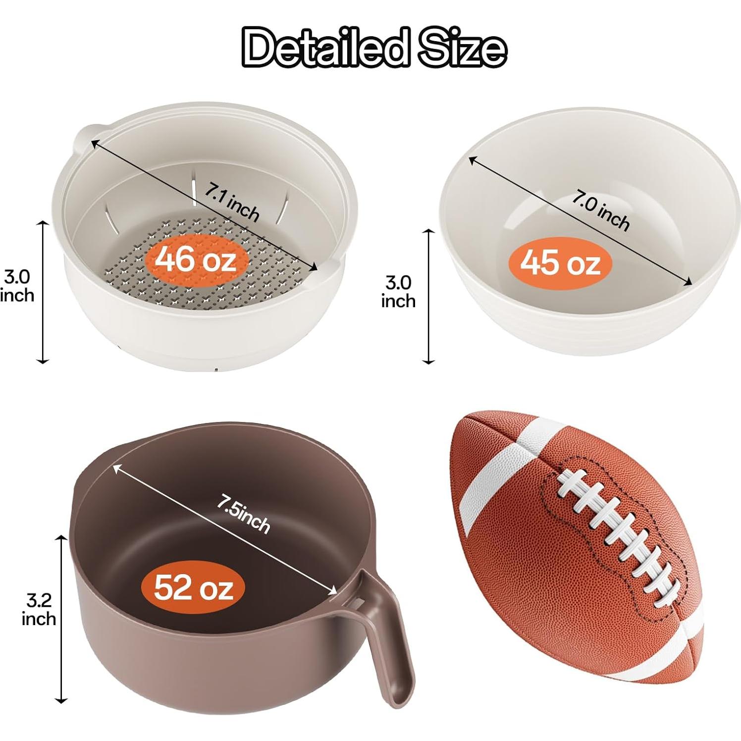 Tazón Grande para Ramen MEACOLIA 1.42L Microondas Beige