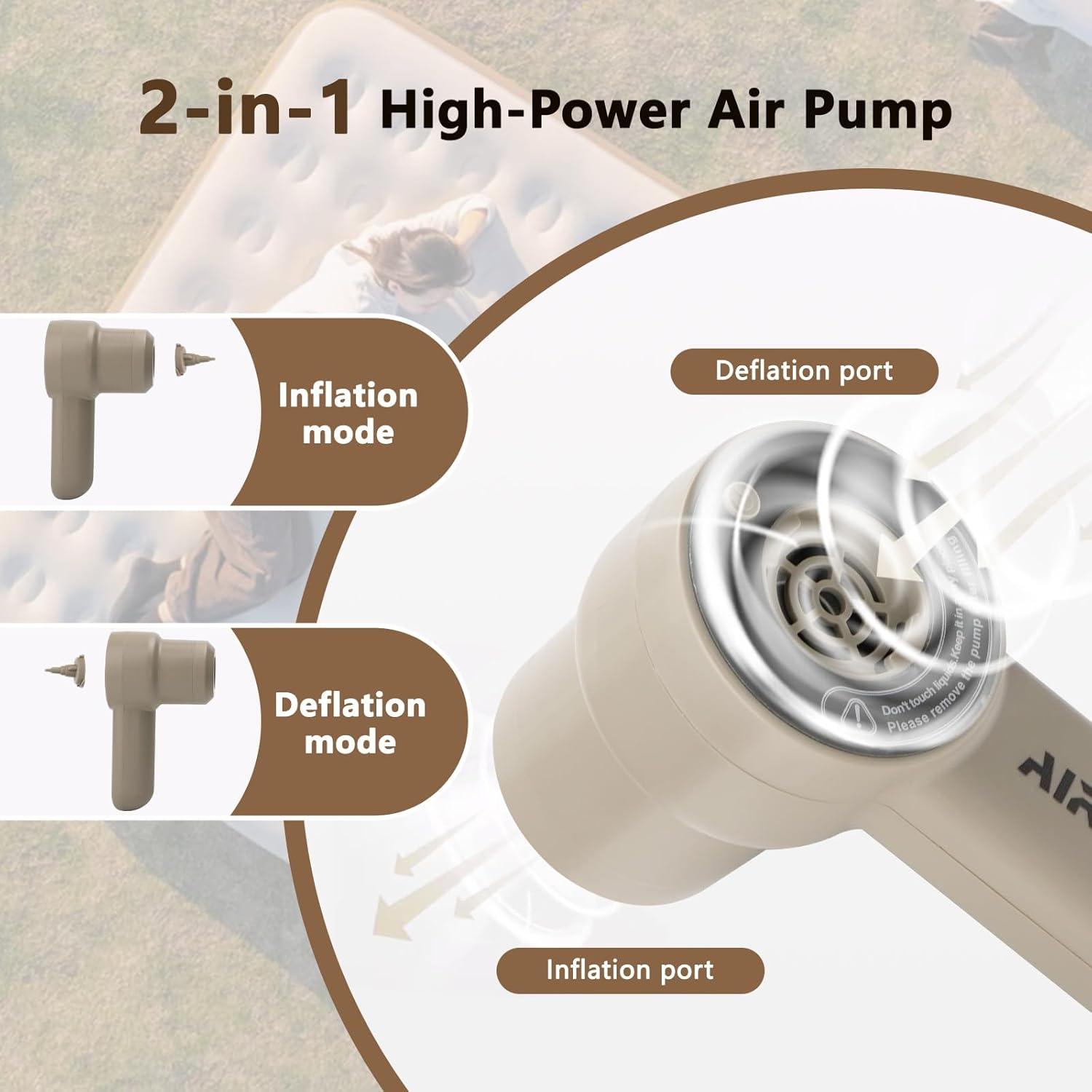 Bomba de Aire Eléctrica Portátil AIRSPIRIT MULTIPUMP 02KK 600L/min
