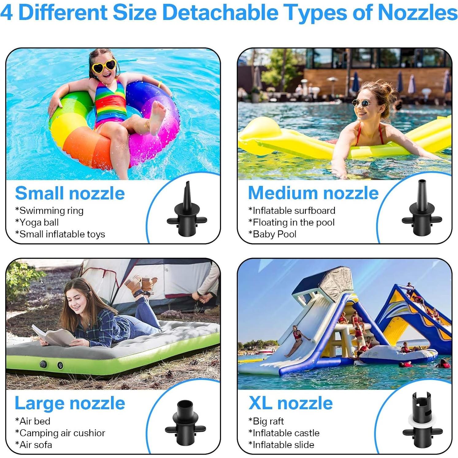 Bomba de Aire Eléctrica CZGBRO 500W para Colchones Inflables