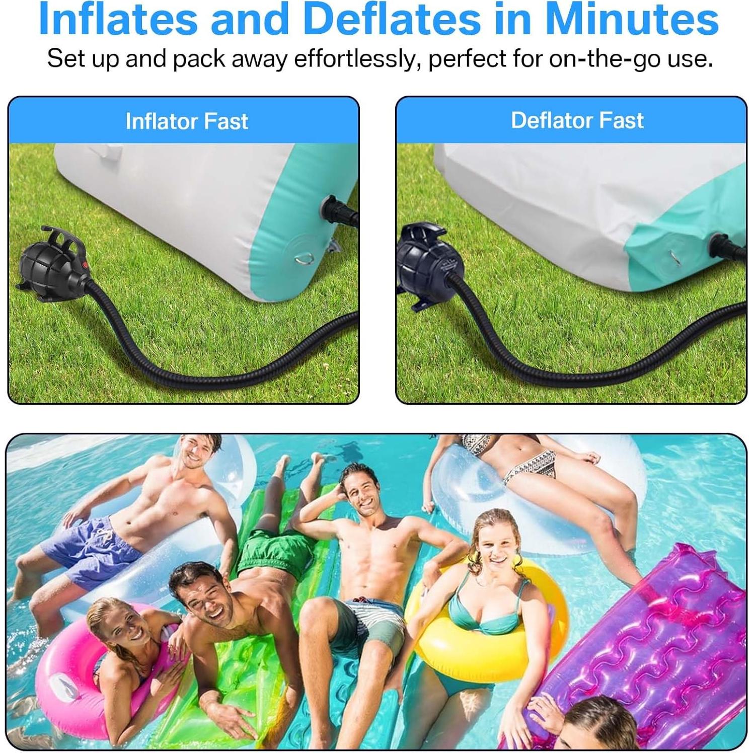 Bomba de Aire Eléctrica CZGBRO 500W para Colchones Inflables