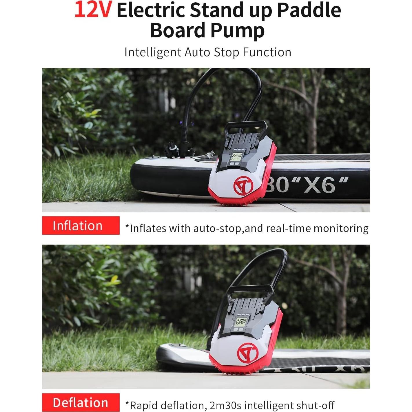 Bomba Eléctrica Gicle 881H 60PSI para Paddle Board y Neumáticos