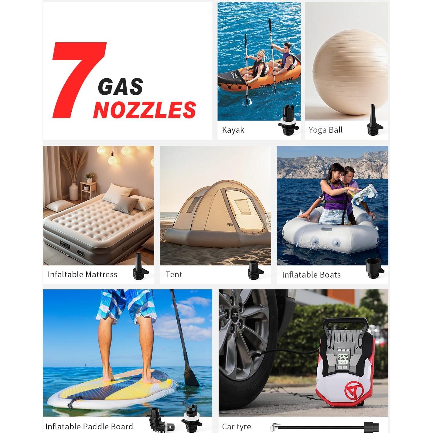 Bomba Eléctrica Gicle 881H 60PSI para Paddle Board y Neumáticos