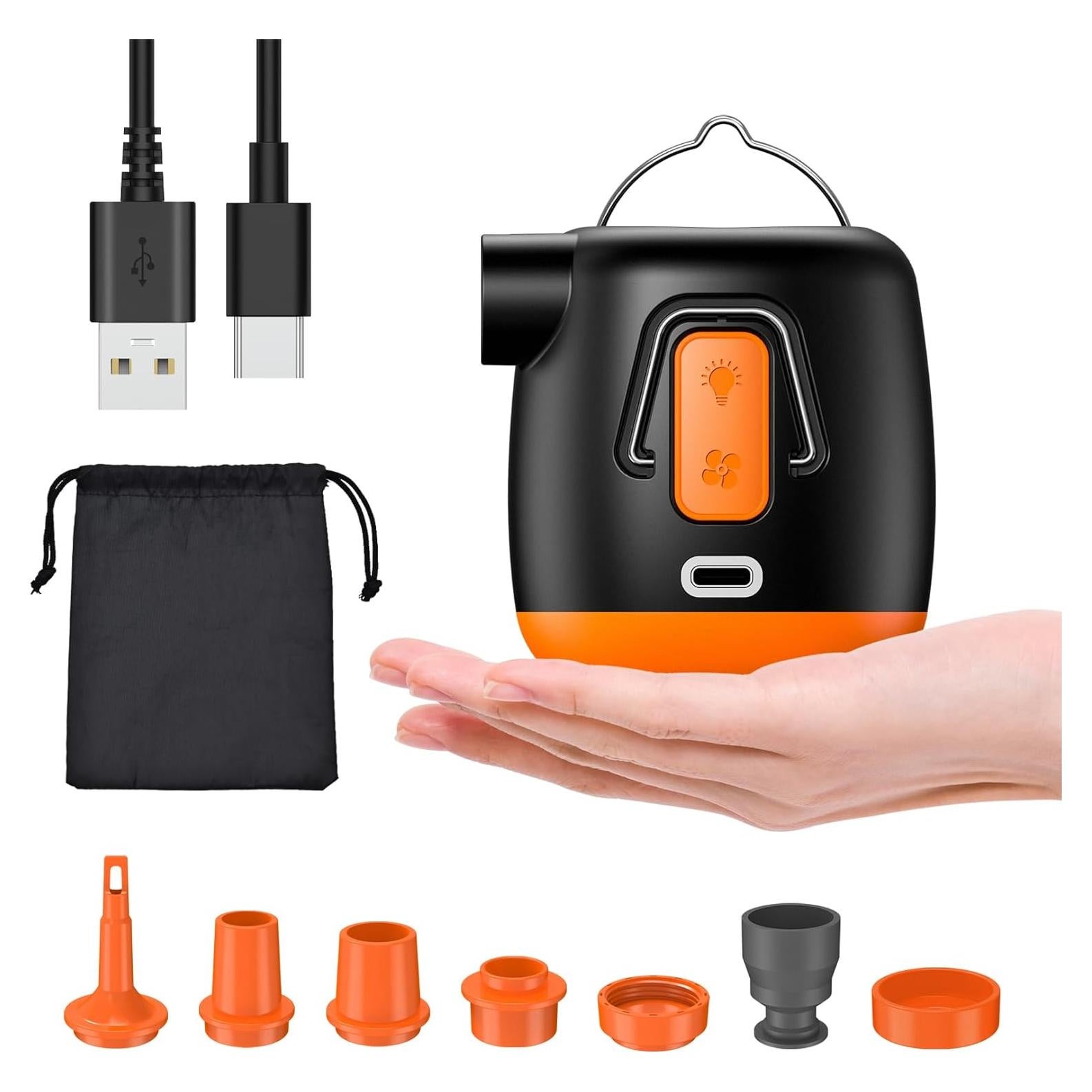 Bomba de aire portátil Beglero HM885A 3600mAh con luz