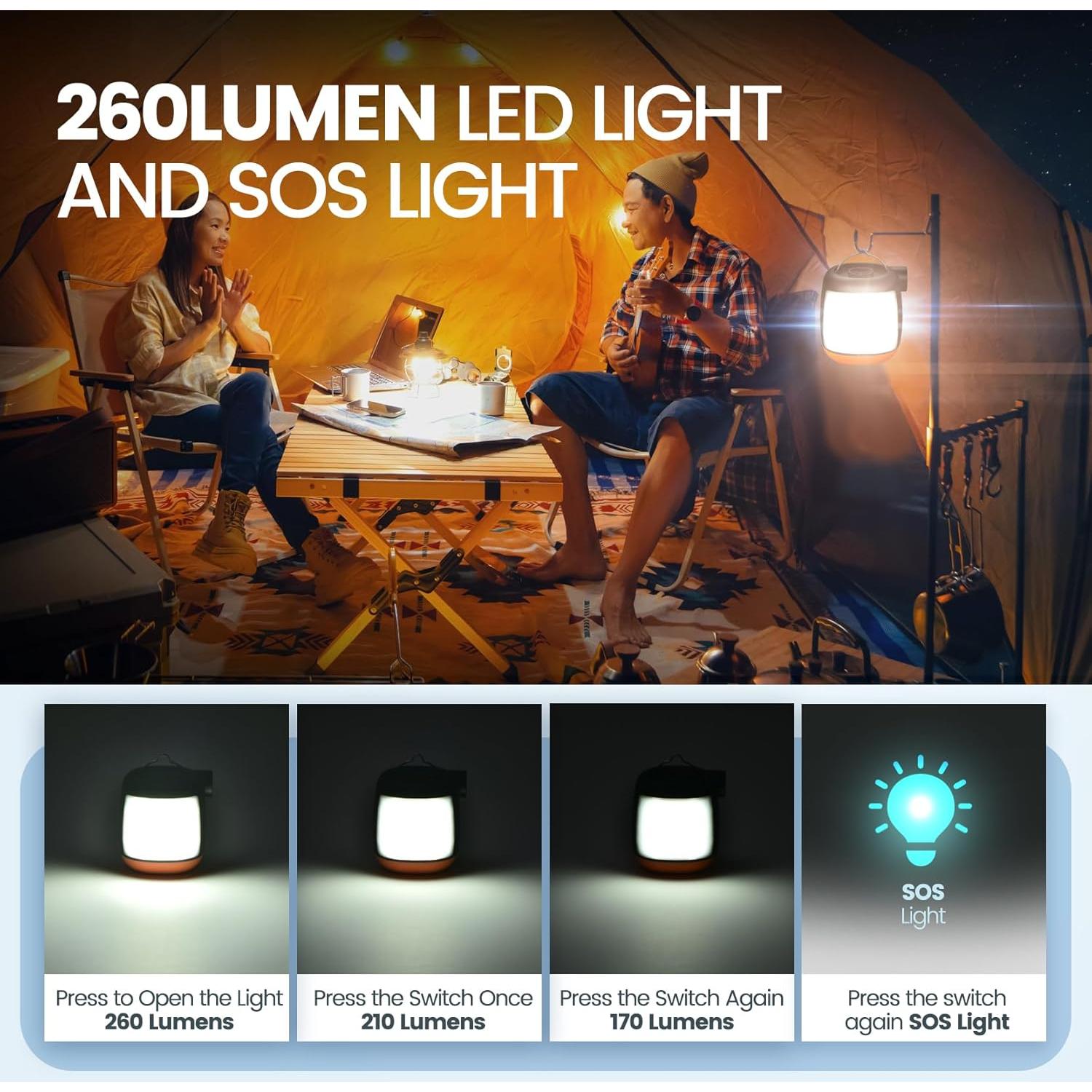 Bomba de aire portátil Beglero HM885A 3600mAh con luz