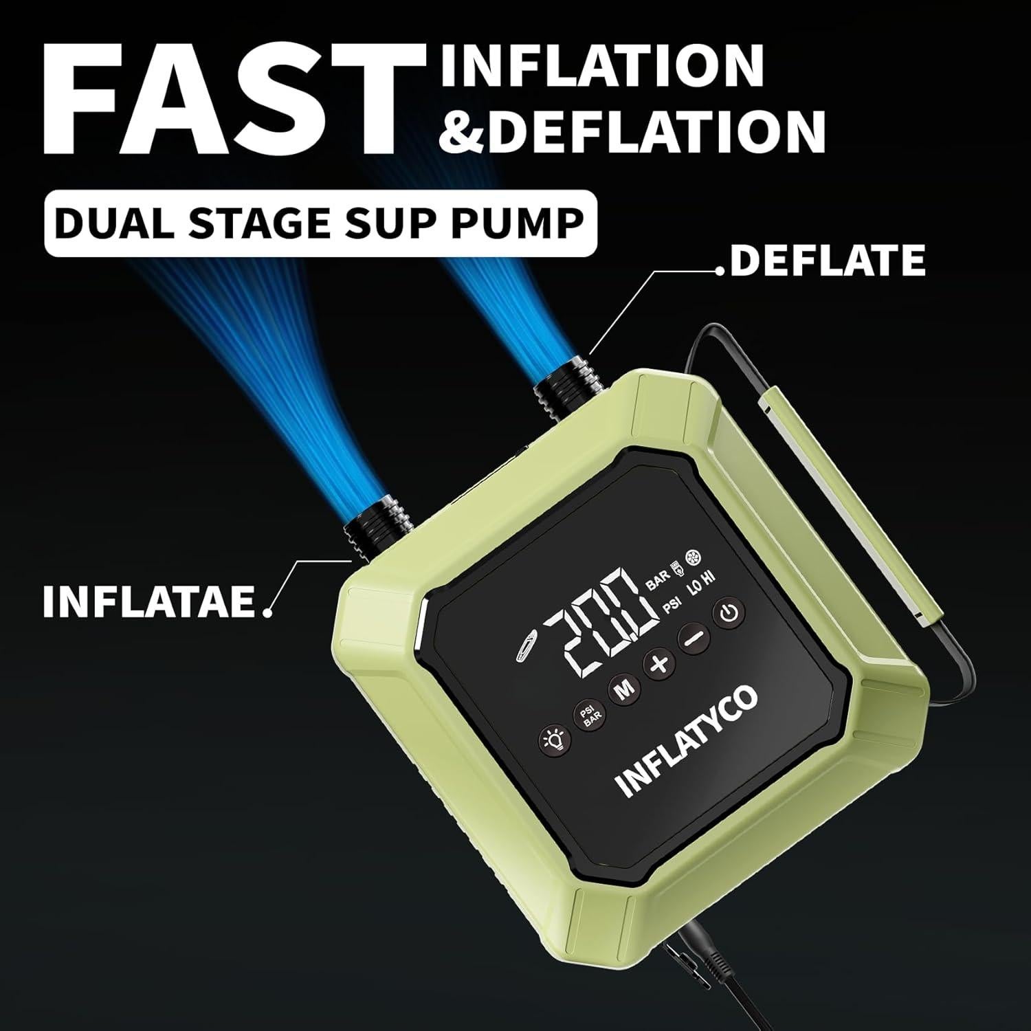 Bomba Eléctrica Inflable INFLATYCO Mini Pilot Whale 20PSI