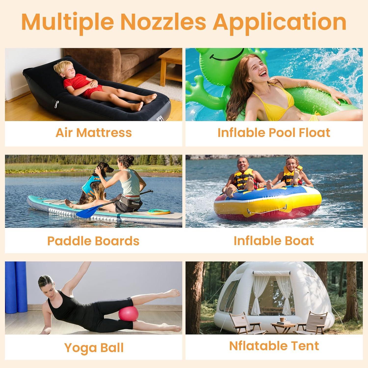 Bomba Eléctrica Portátil Aoiiefe DM71J2 para Paddle Board 20 PSI