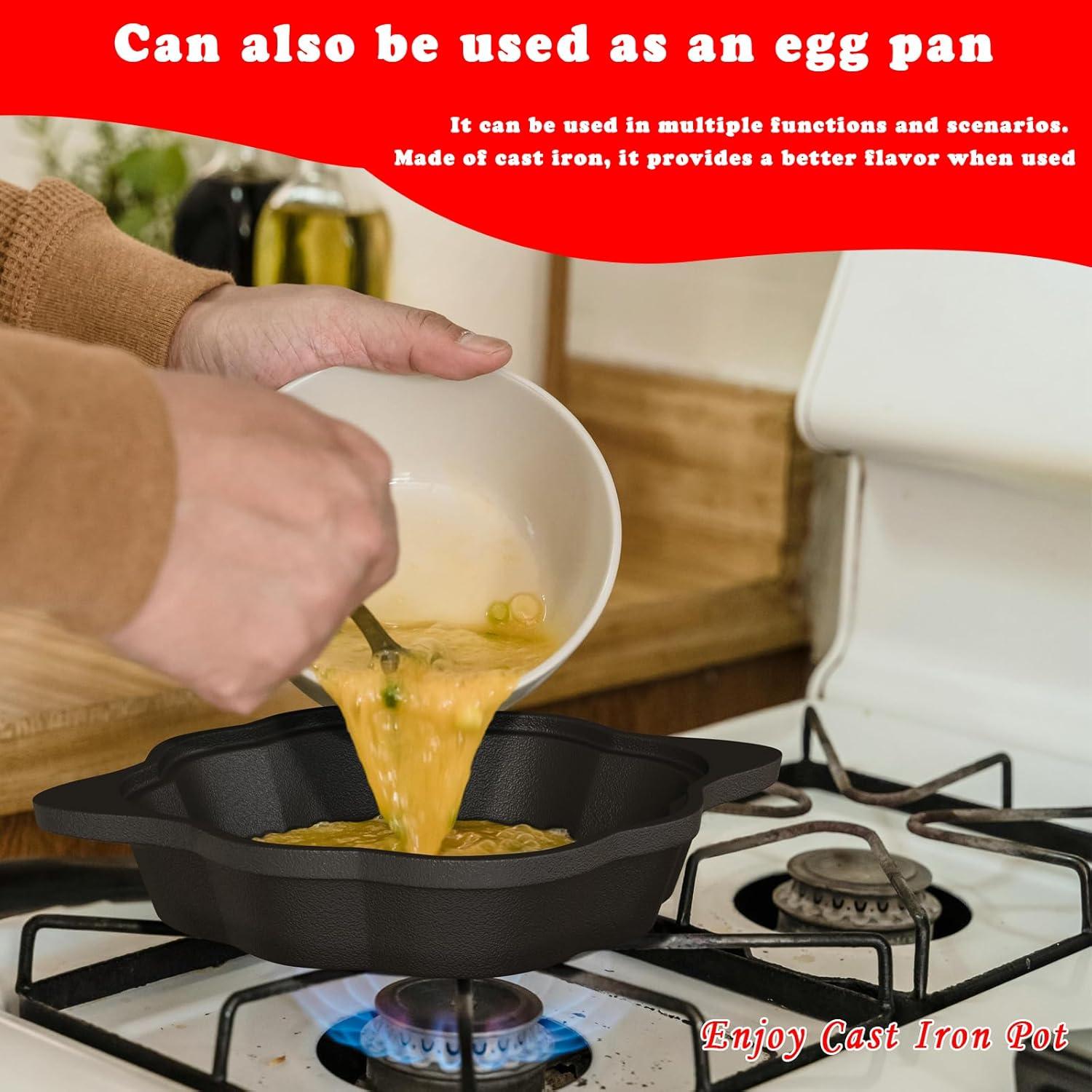 Cacerola de Hierro Fundido UKENEM 19.8 cm Multifuncional