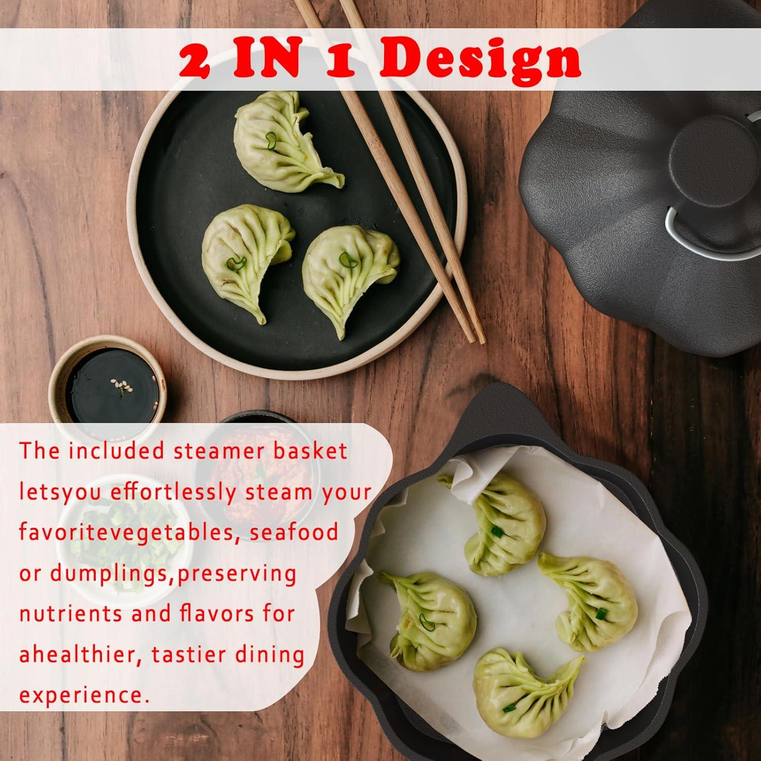 Cacerola de Hierro Fundido UKENEM 19.8 cm Multifuncional