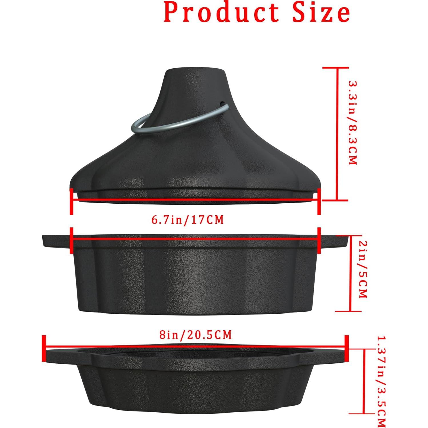 Cacerola de Hierro Fundido UKENEM 19.8 cm Multifuncional
